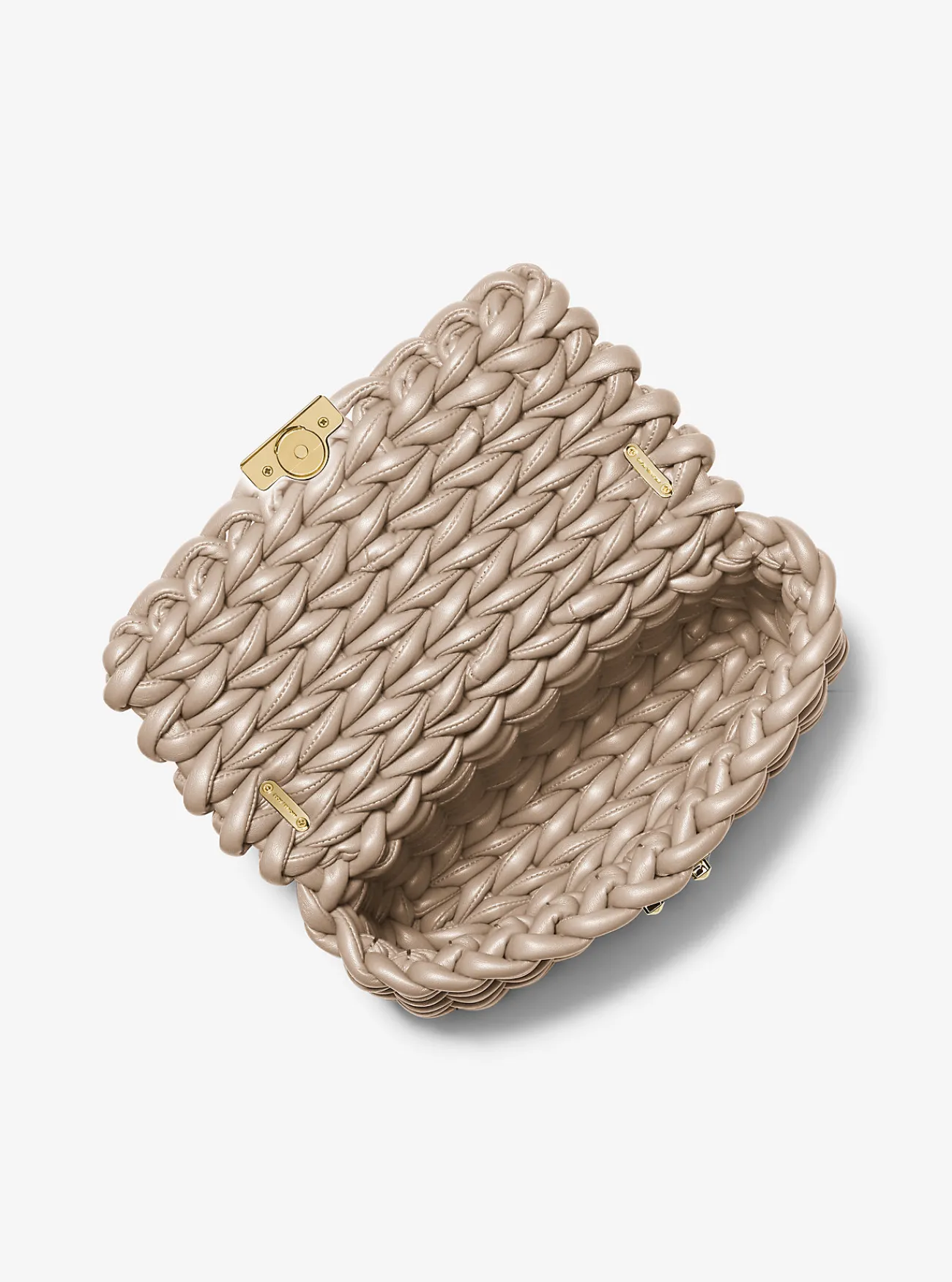 Michael Kors Schoudertas Tribeca van handgevlochten leer, groot BERK Discount
