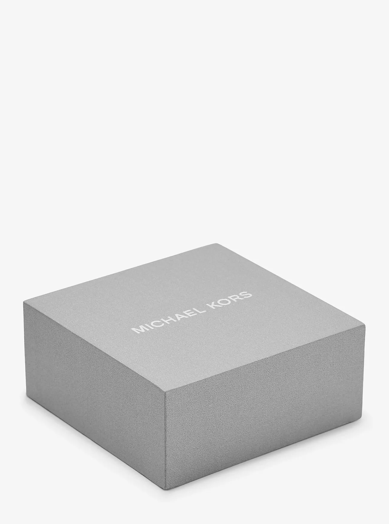 Michael Kors Set van halsketting en oorknopjes van sterlingzilver met plating met 14K rosé en logobedel met siersteentjes GOUD Online