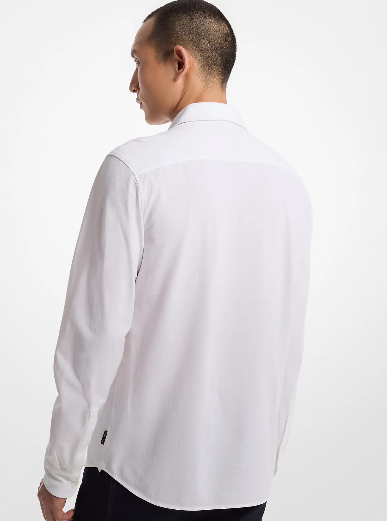 Michael Kors Slimfit overhemd van piqu&eacute;katoen WIT Fashion