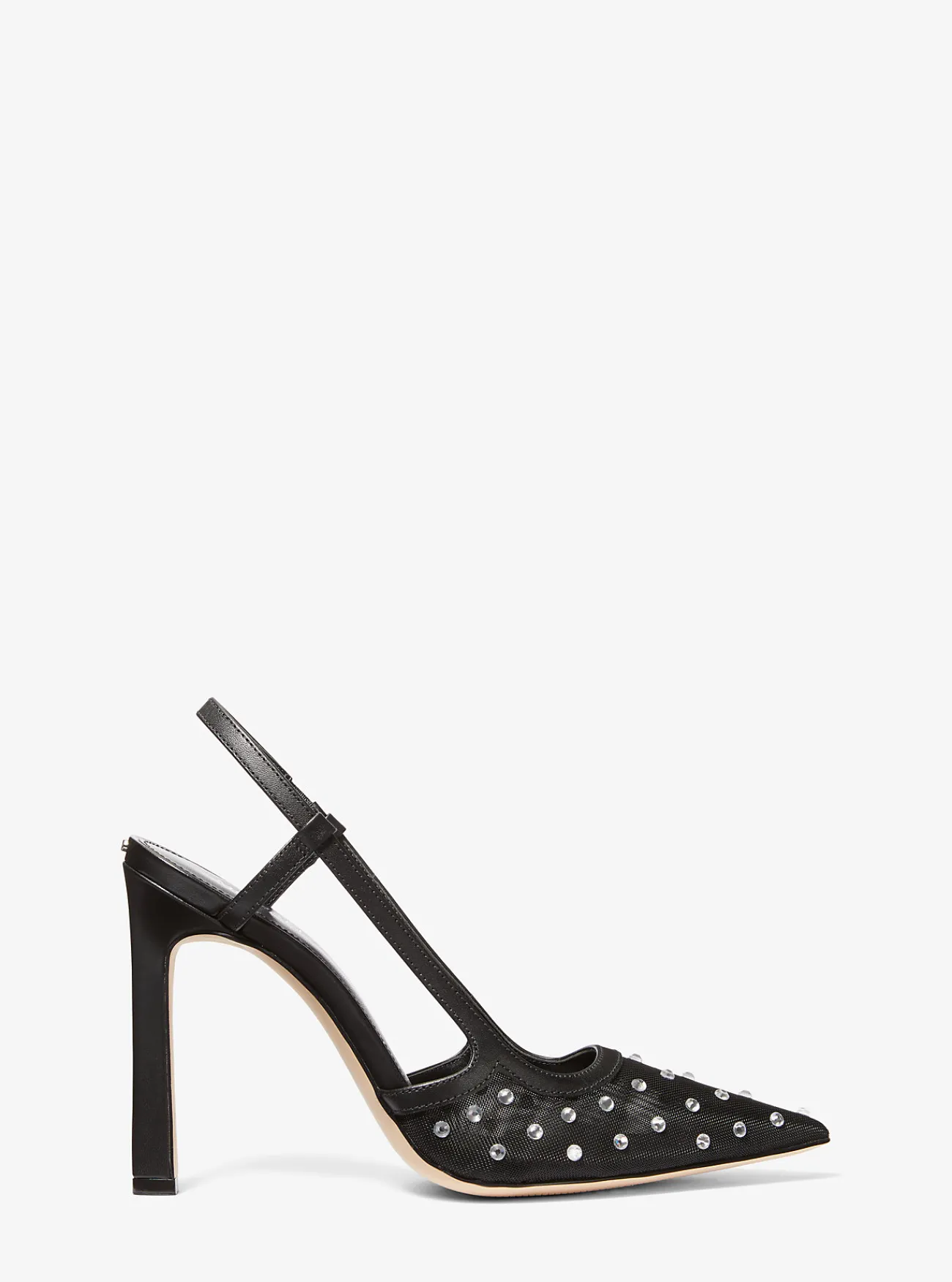 Michael Kors Slingbackpump Alora van mesh versierd met kristallen ZWART New