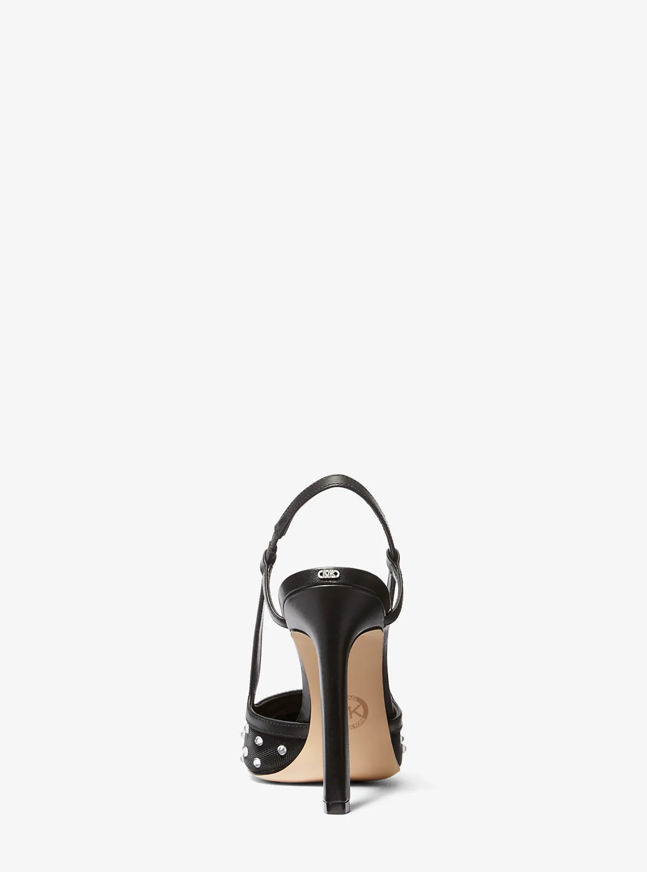 Michael Kors Slingbackpump Alora van mesh versierd met kristallen ZWART New