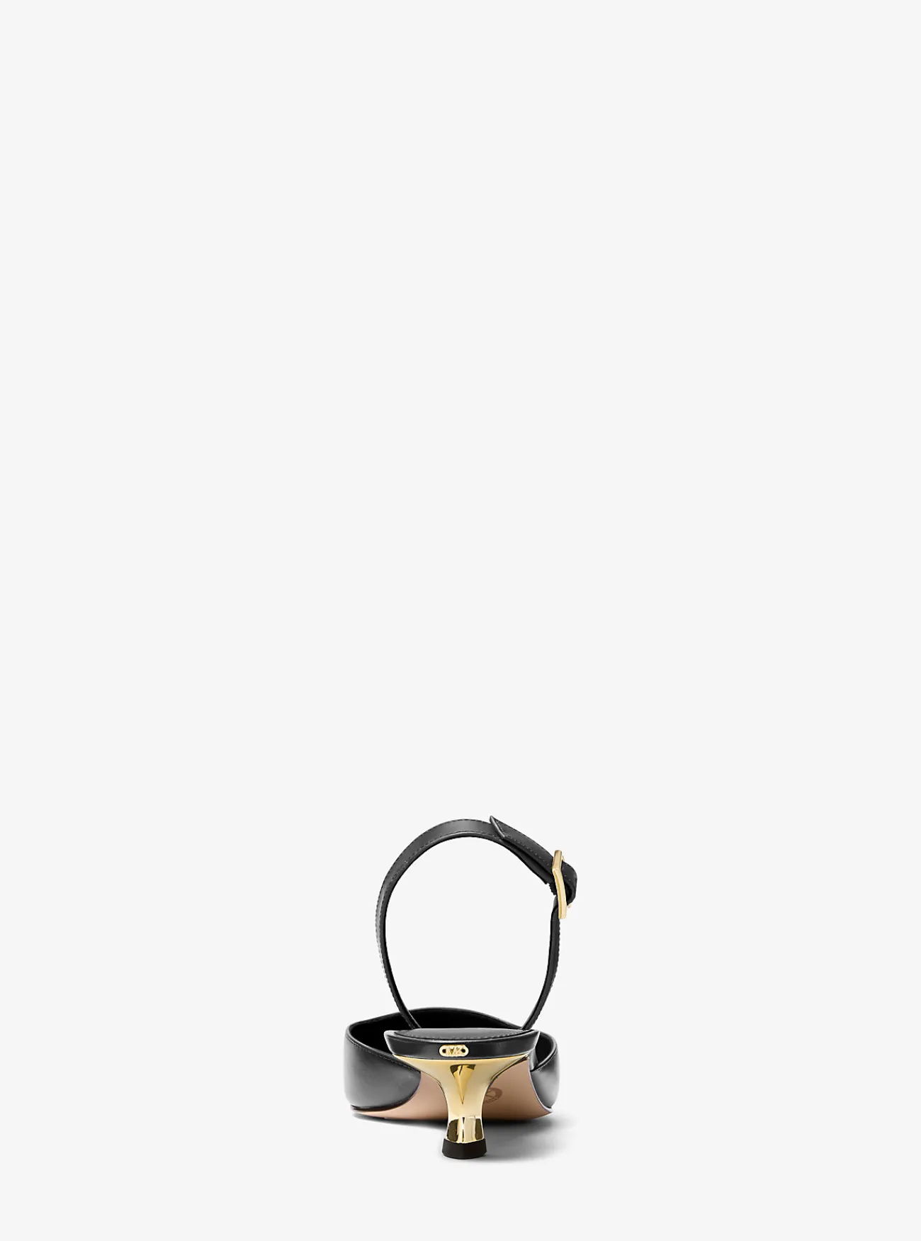 Michael Kors Slingbackpump Luna van leer met hakje ZWART New