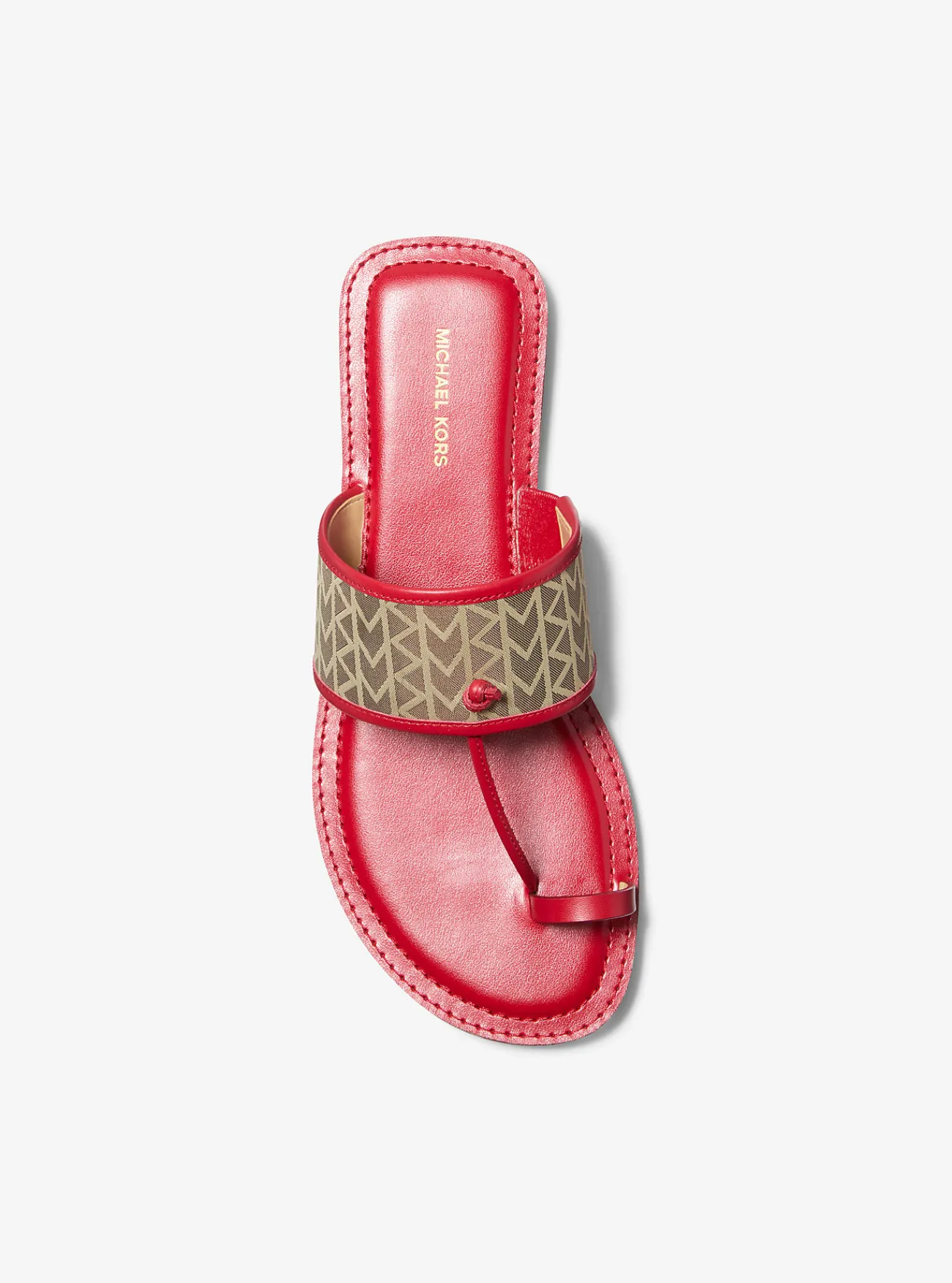 Michael Kors Slipper Ashtin van MK2000-jacquard met logo KARMOZIJNROODMULTI Sale