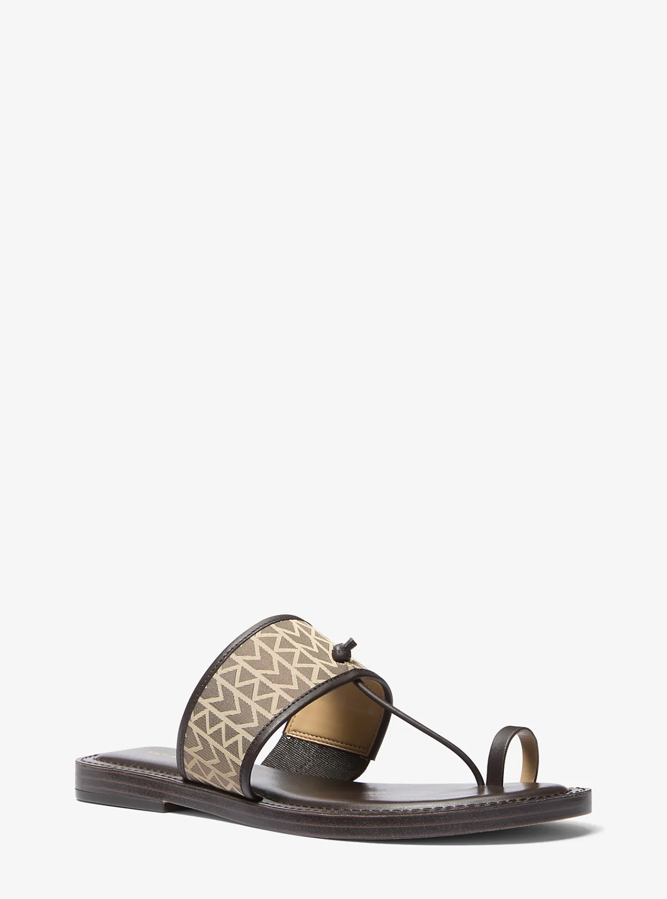 Michael Kors Slipper Ashtin van MK2000-jacquard met logo NATUREL Discount