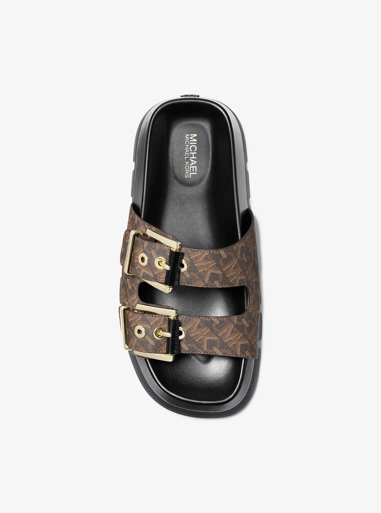 Michael Kors Slipper Colby met Empire-monogram en plateauzool Discount