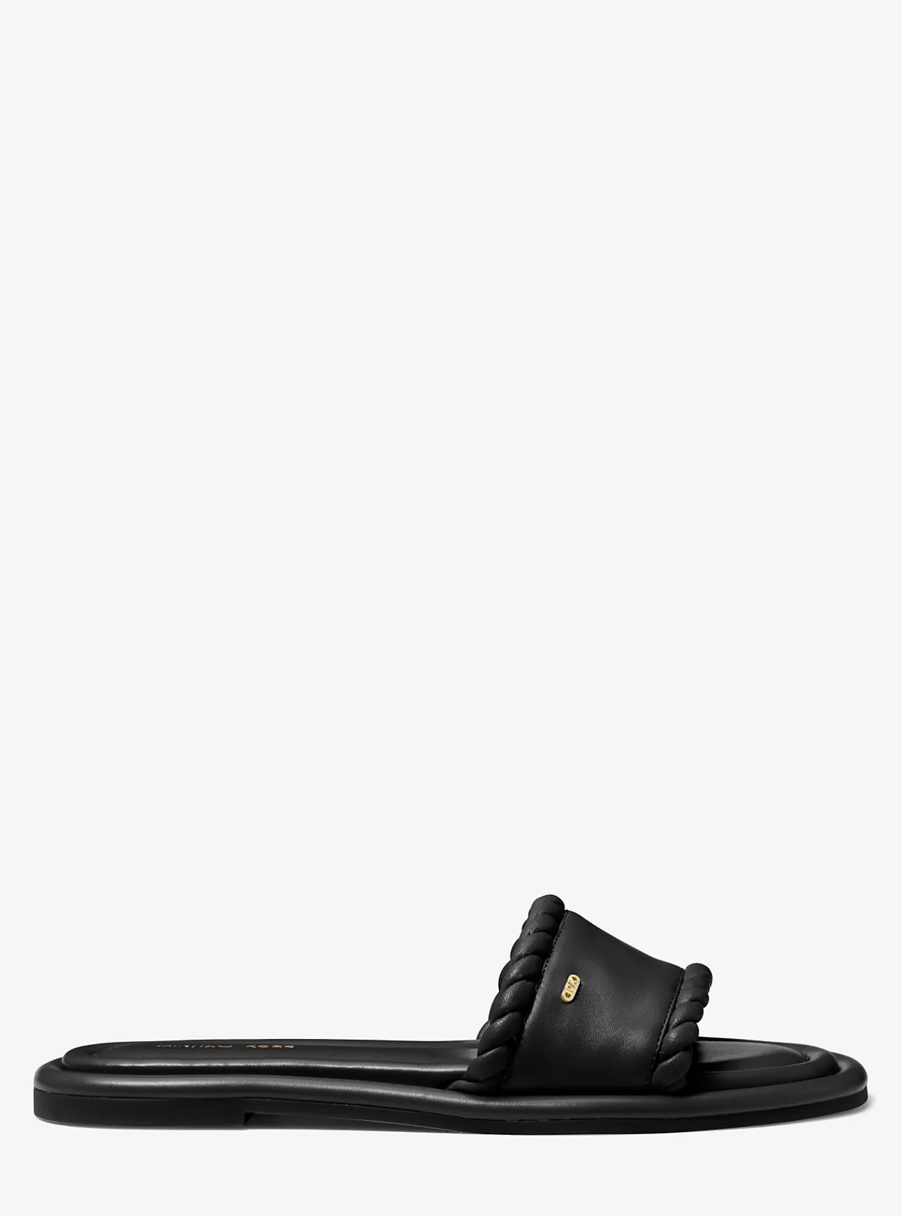 Michael Kors Slipper Dana van leer ZWART Fashion