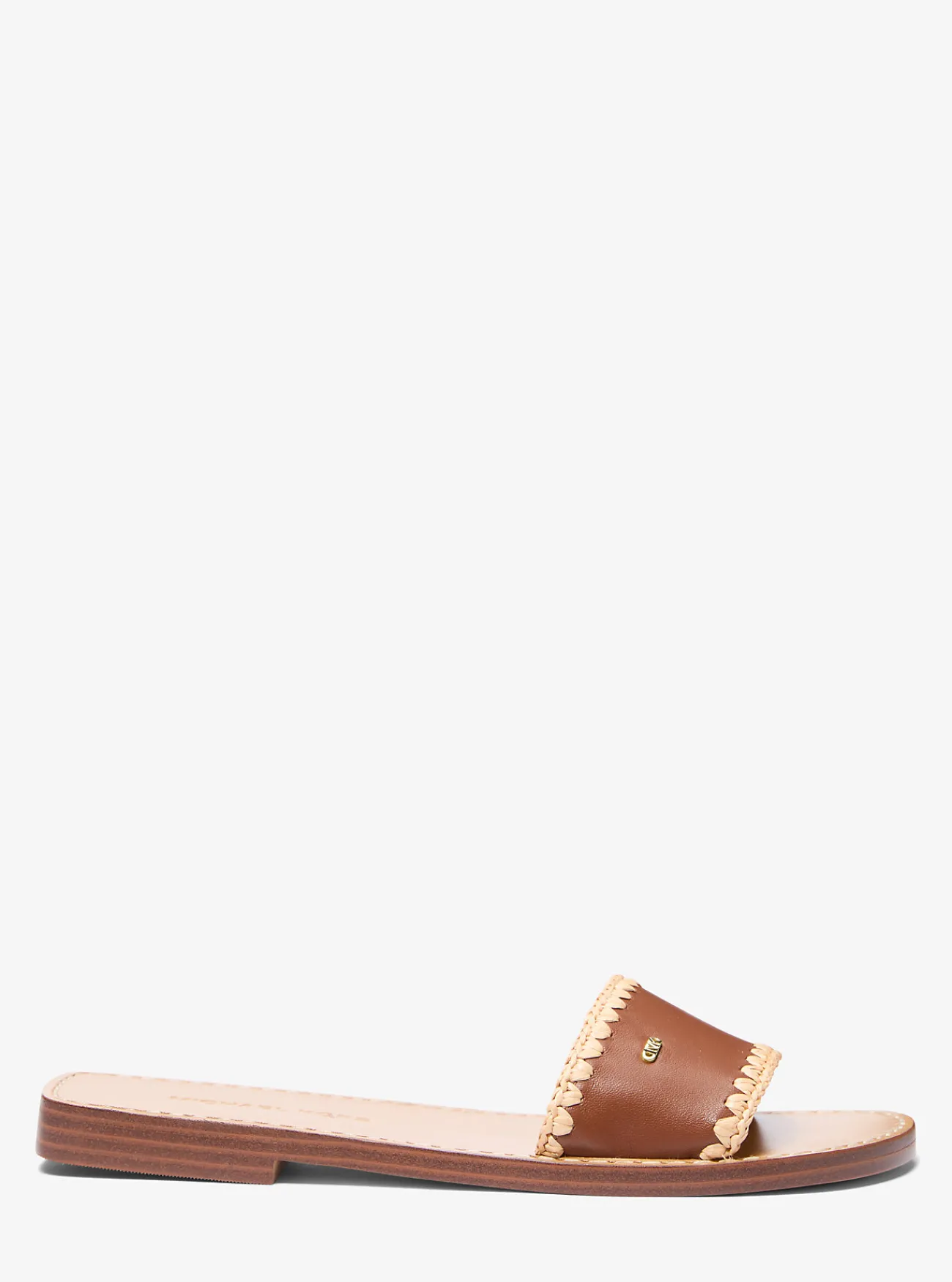 Michael Kors Slipper Drea van leer LUGGAGE Sale