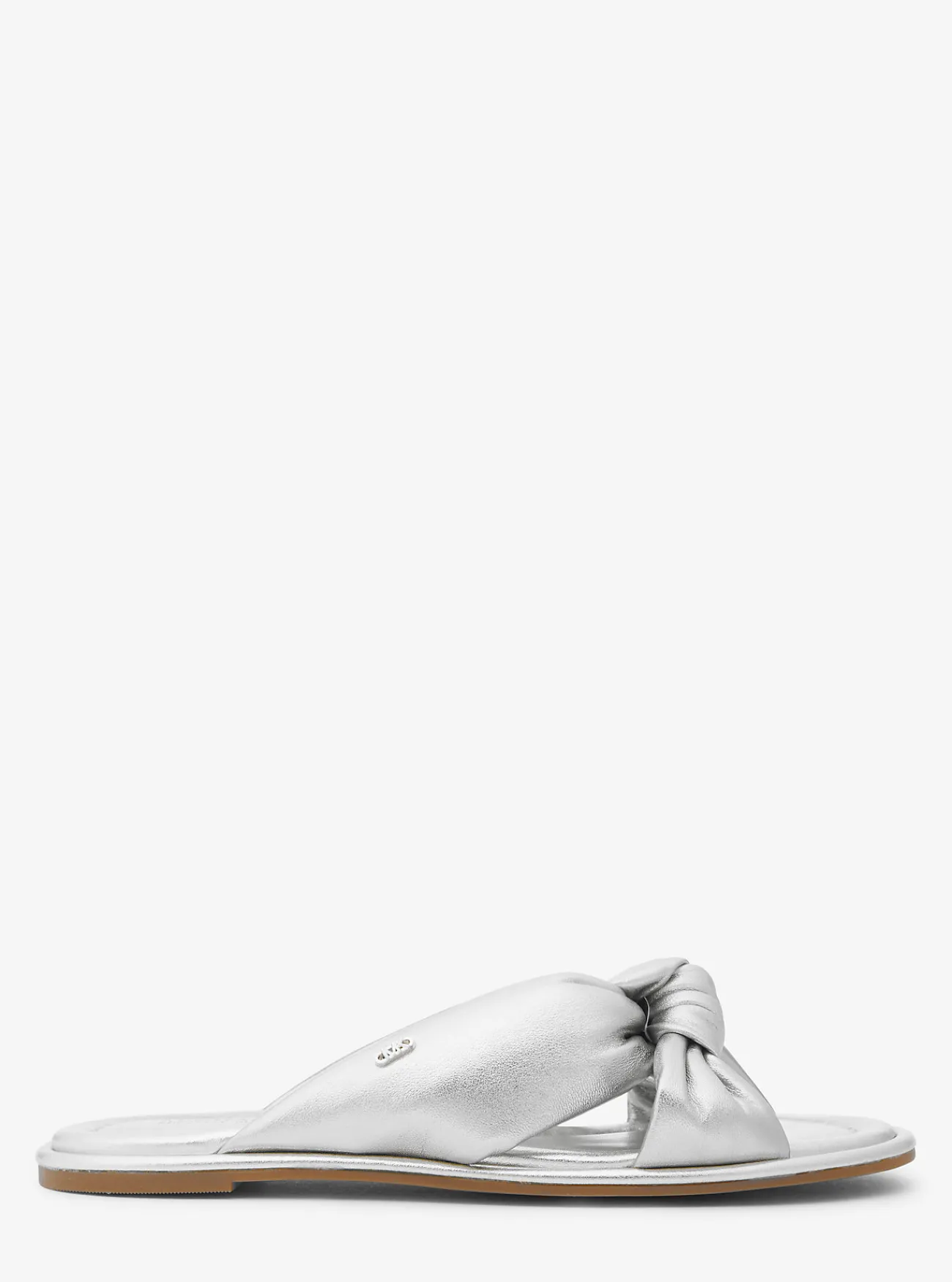 Michael Kors Slipper Elena van metallic leer ZILVER Sale
