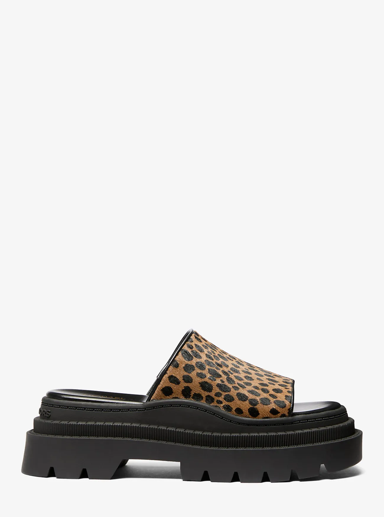 Michael Kors Slipper Kendra van kalfshaar met cheetaprint en plateauzool HUSKMULTI Hot