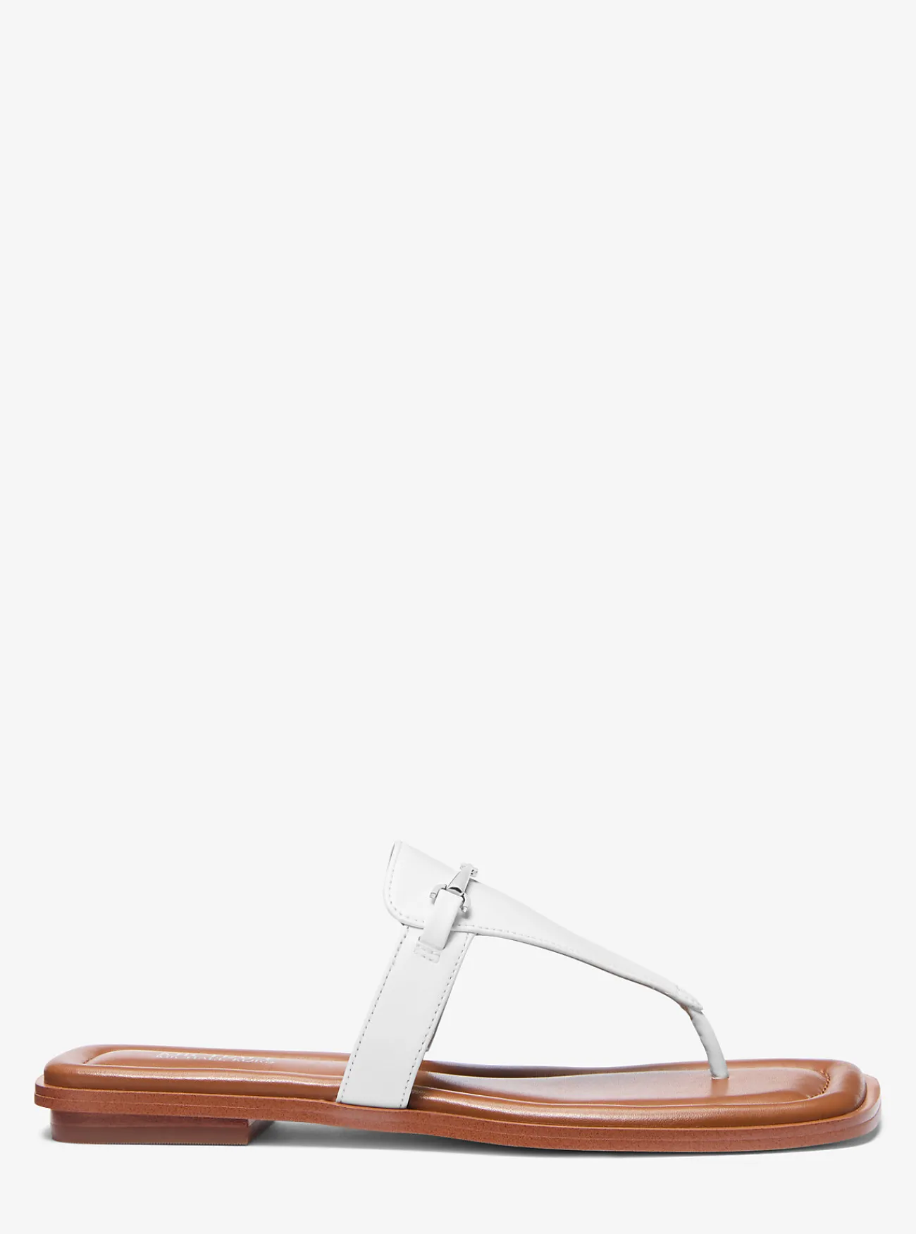 Michael Kors Slipper Lena van leer met T-bandje OPTISCHWIT New
