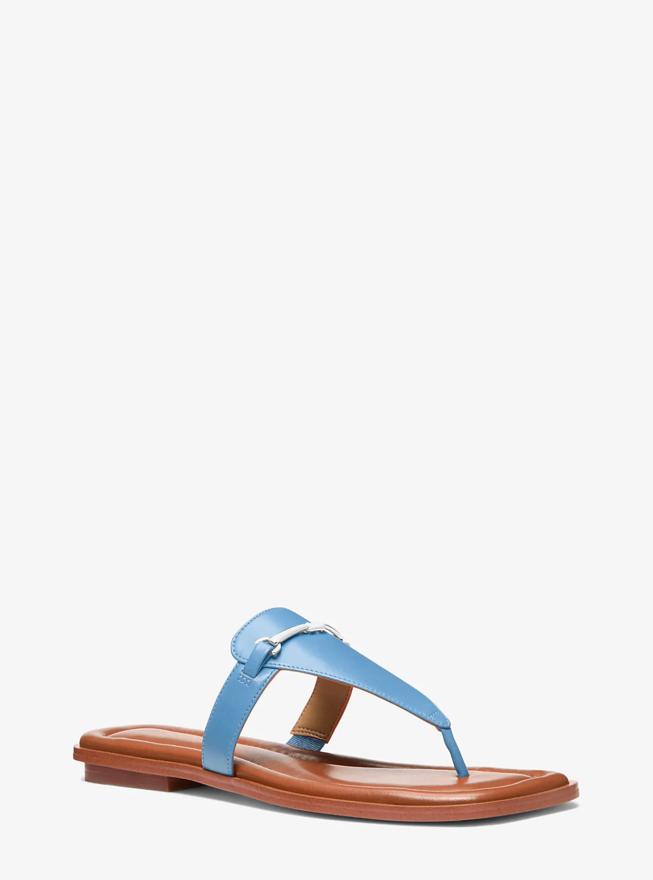 Michael Kors Slipper Lena van leer met T-bandje SOUTHPACIFIC Discount