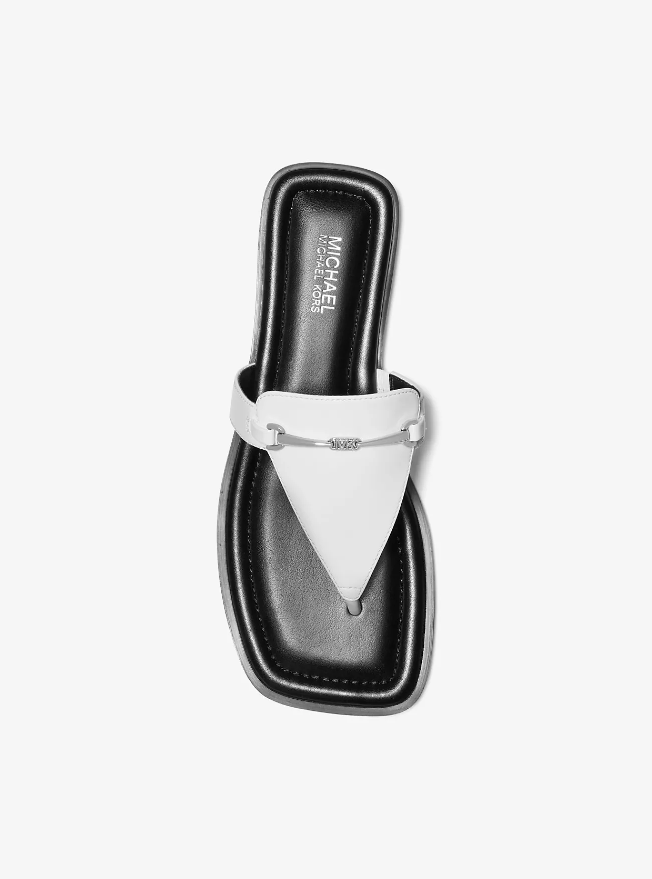 Michael Kors Slipper Lena van leer met T-bandje OPTISCHWIT Online