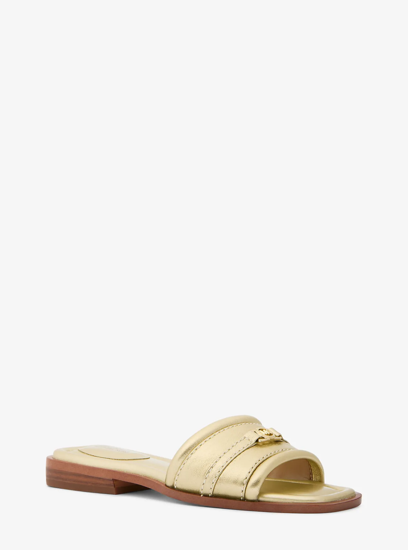Michael Kors Slipper Mandy van metallic leer LICHTGOUD Discount