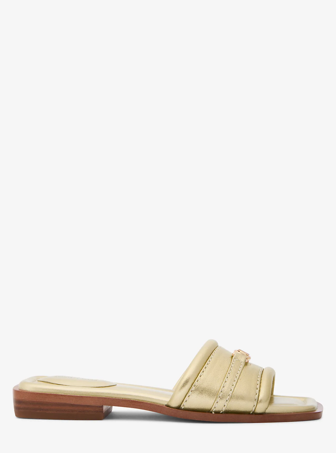 Michael Kors Slipper Mandy van metallic leer LICHTGOUD Discount