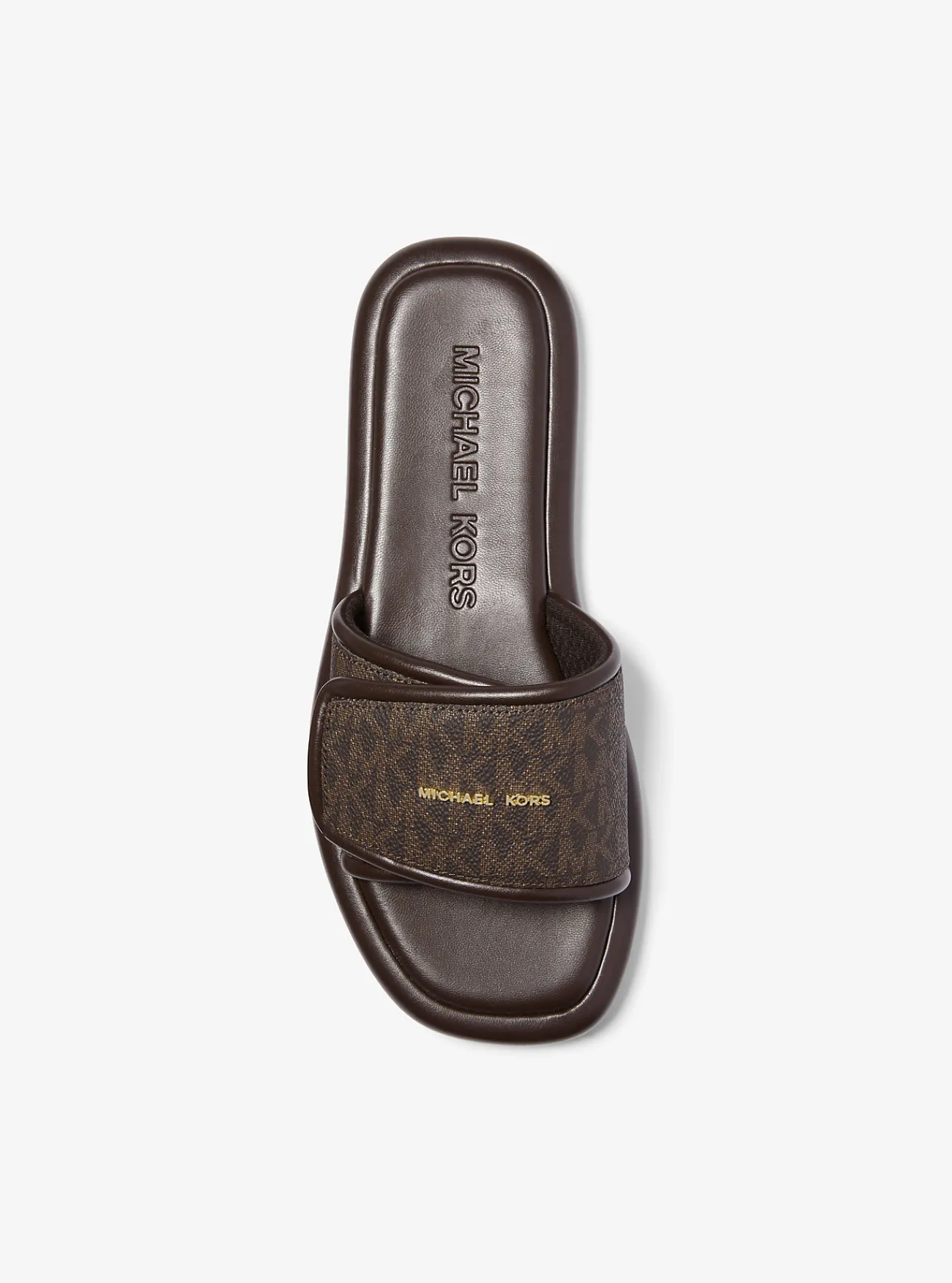 Michael Kors Slipper Suki met kenmerkend logo BRUIN Sale