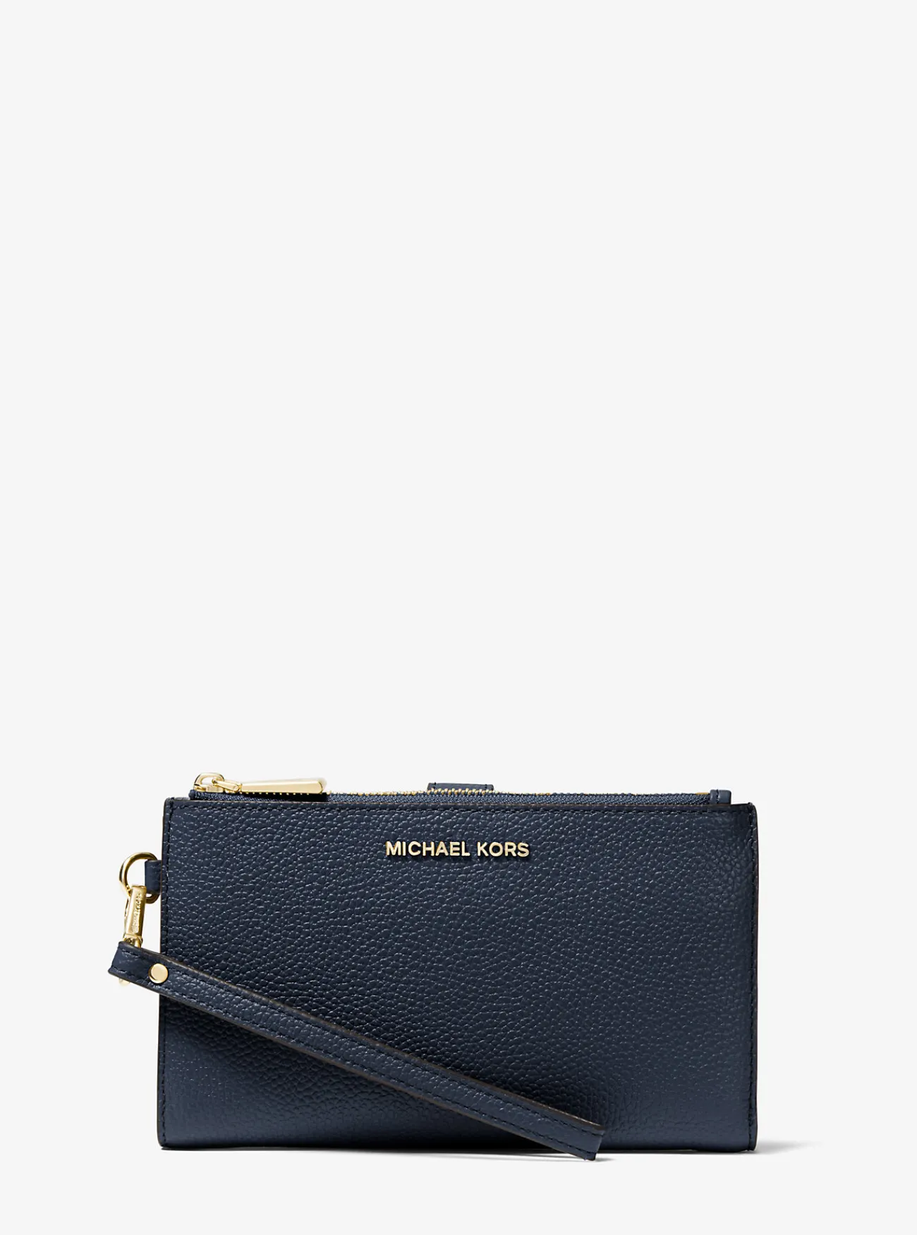 Michael Kors Smartphoneportefeuille Adele van getrommeld leer MARINEBLAUW New