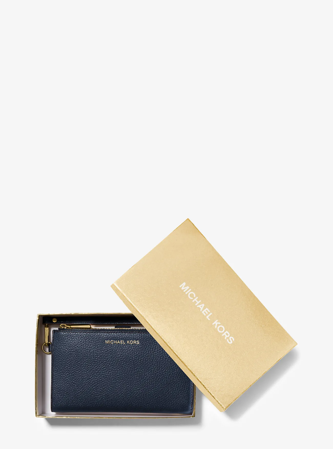 Michael Kors Smartphoneportefeuille Adele van getrommeld leer MARINEBLAUW New