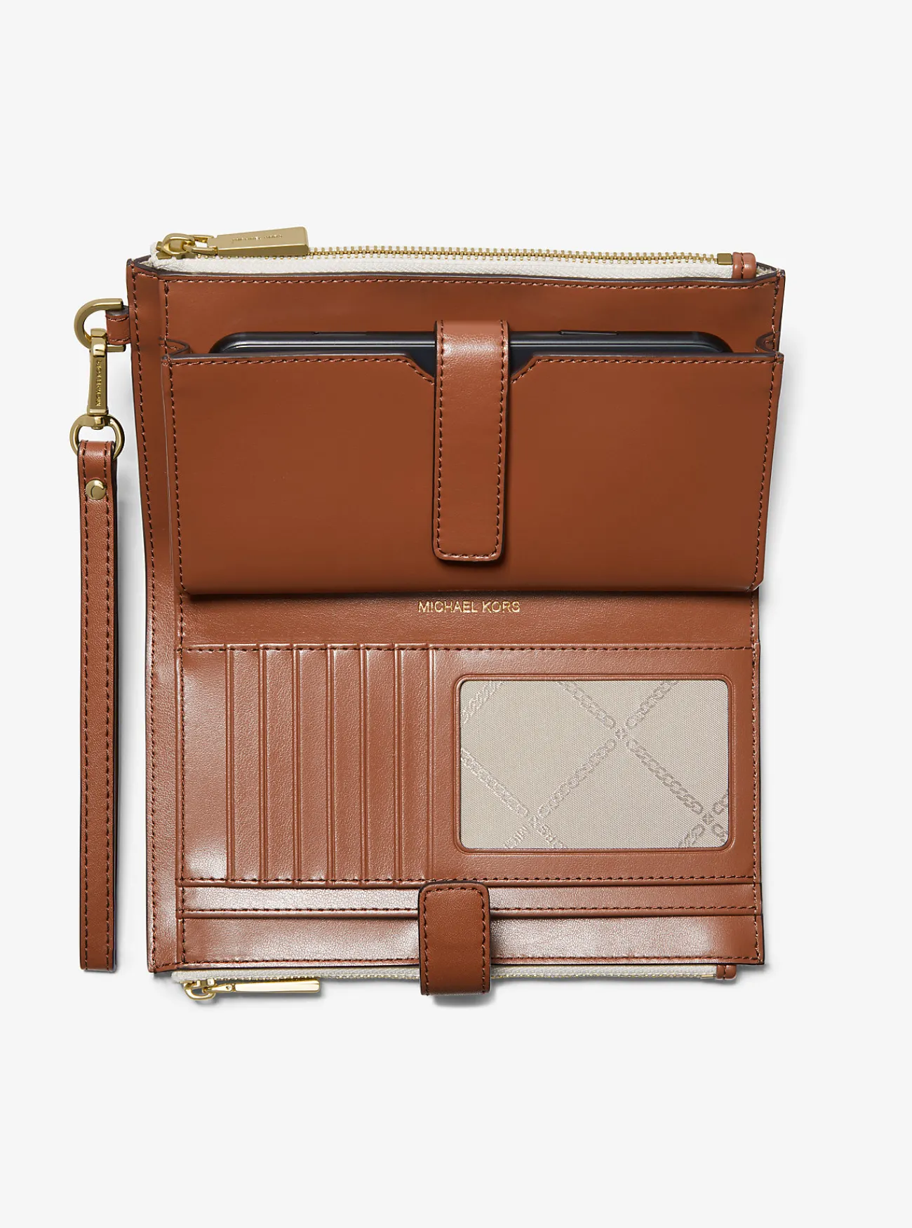 Michael Kors Smartphoneportefeuille Jet Set met kenmerkend logo en strepen, groot Sale