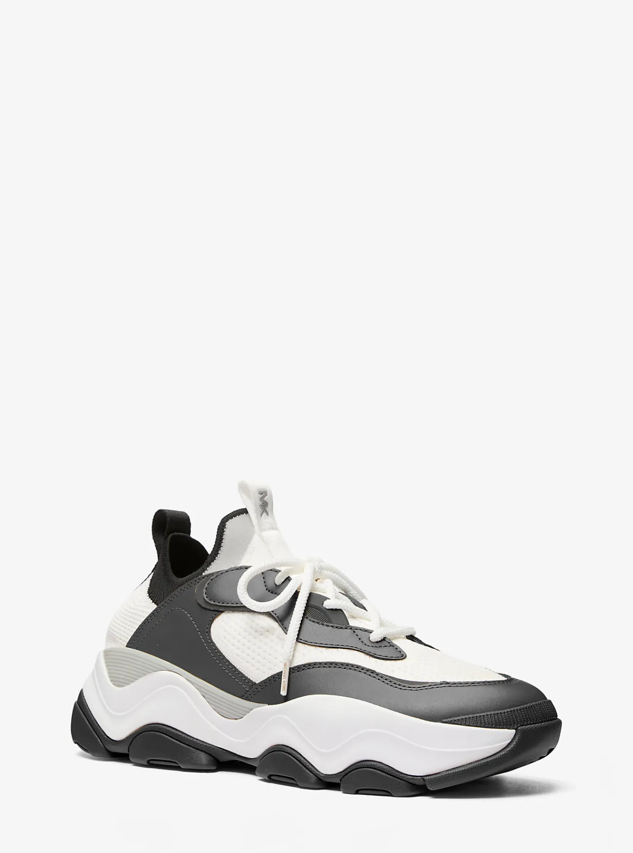 Michael Kors Sneaker Atlas van stretchbreisel en leer ZWARTCOMBO Fashion