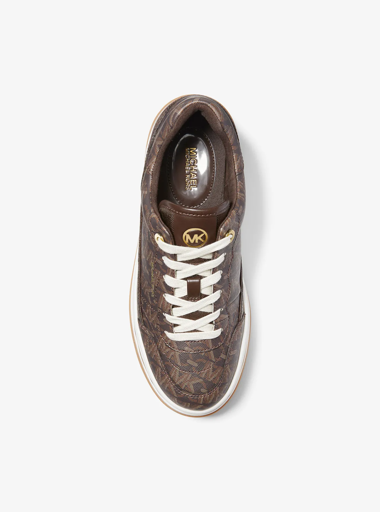 Michael Kors Sneaker Hayes met plateauzool en kenmerkend Empire-logo BRUIN Discount