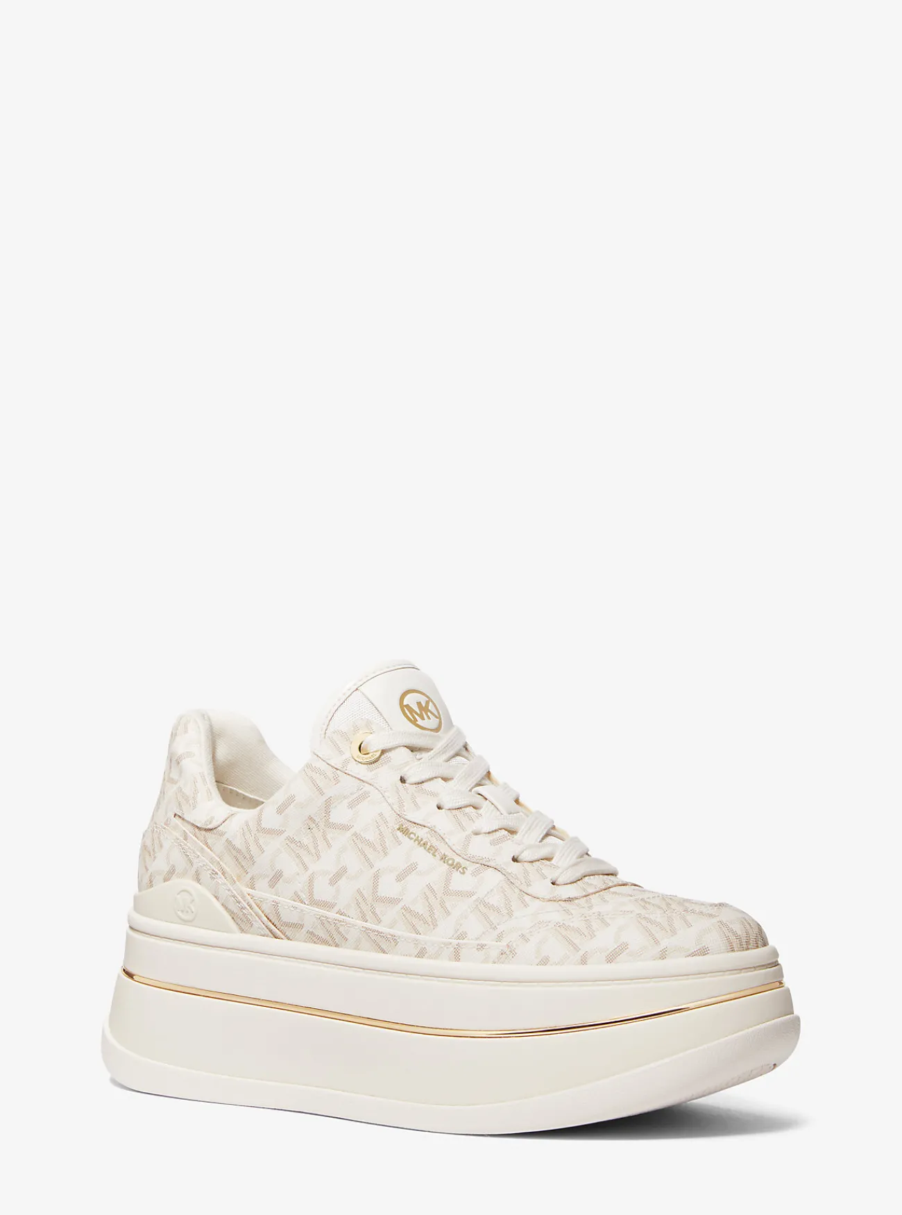 Michael Kors Sneaker Hayes met plateauzool en kenmerkend Empire-logo VANILLE Best