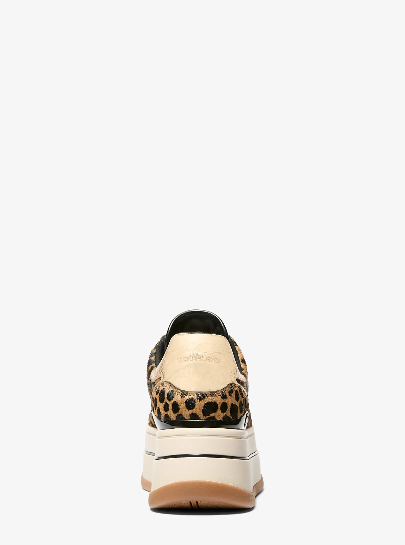 Michael Kors Sneaker Hayes van kalfshaar met cheetaprint en plateauzool HUSKMULTI Fashion