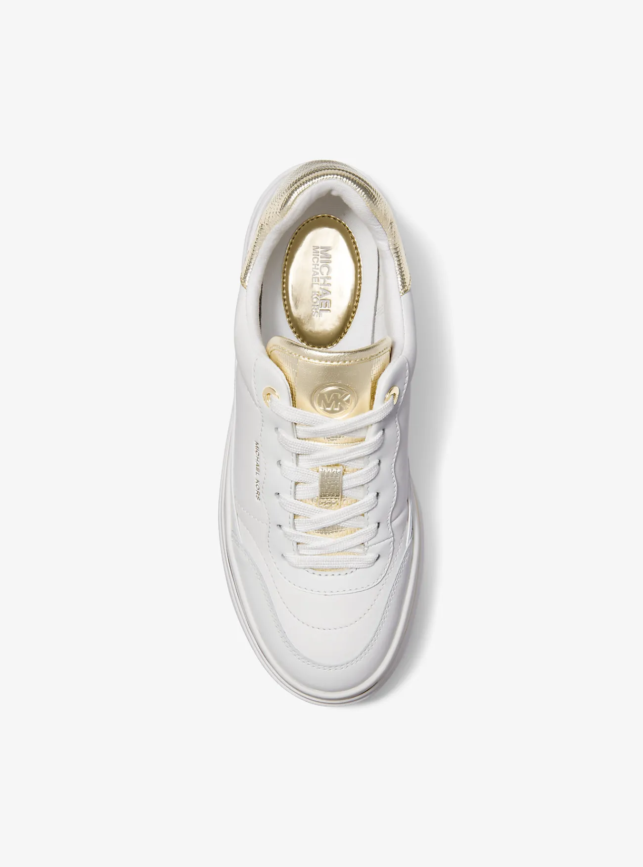 Michael Kors Sneaker Hayes van leer met plateauzool LICHTGOUD Fashion