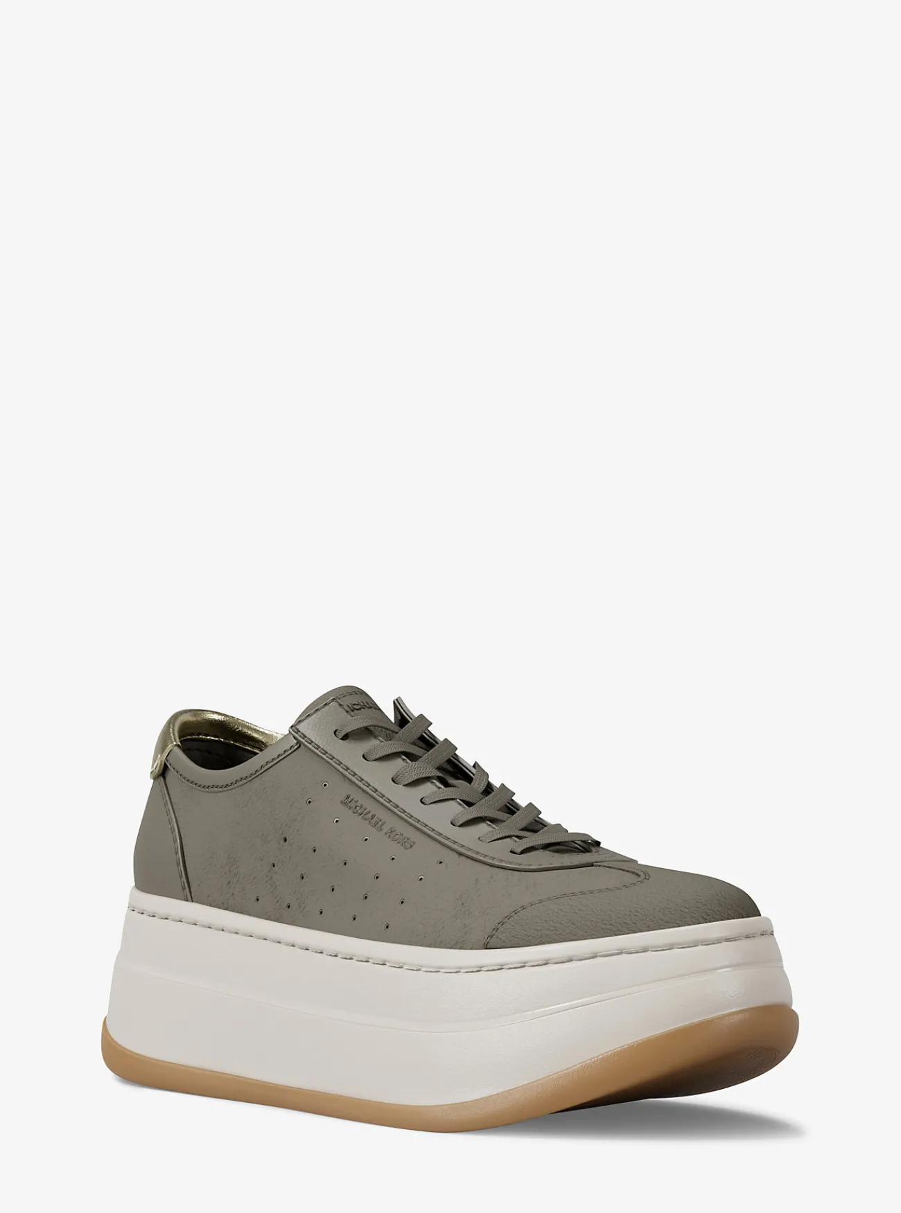 Michael Kors Sneaker Hayes van leer met plateauzool BERK Online