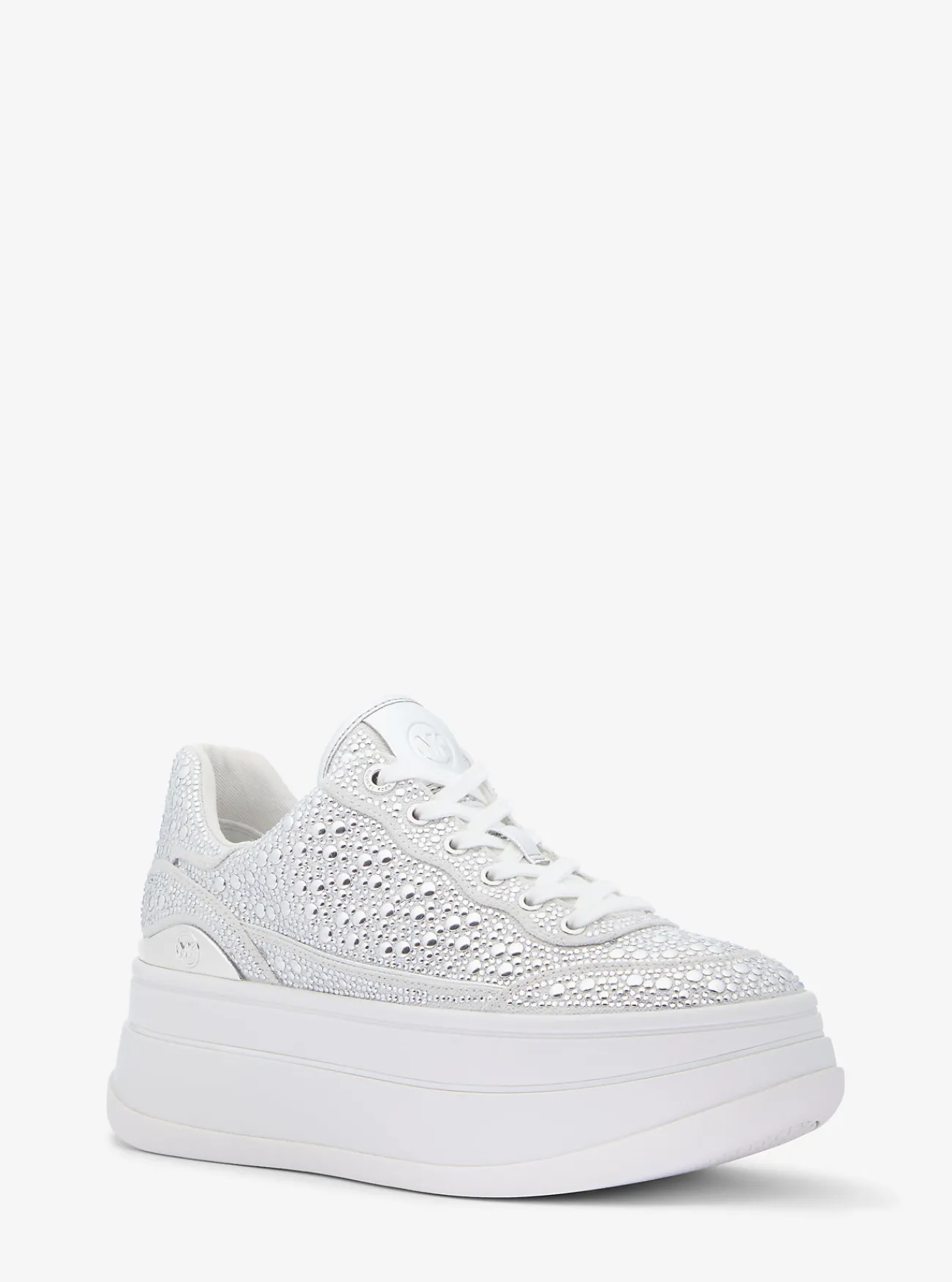Michael Kors Sneaker Hayes van linnenmix met studs en plateauzool LICHTELEISTEEN Clearance