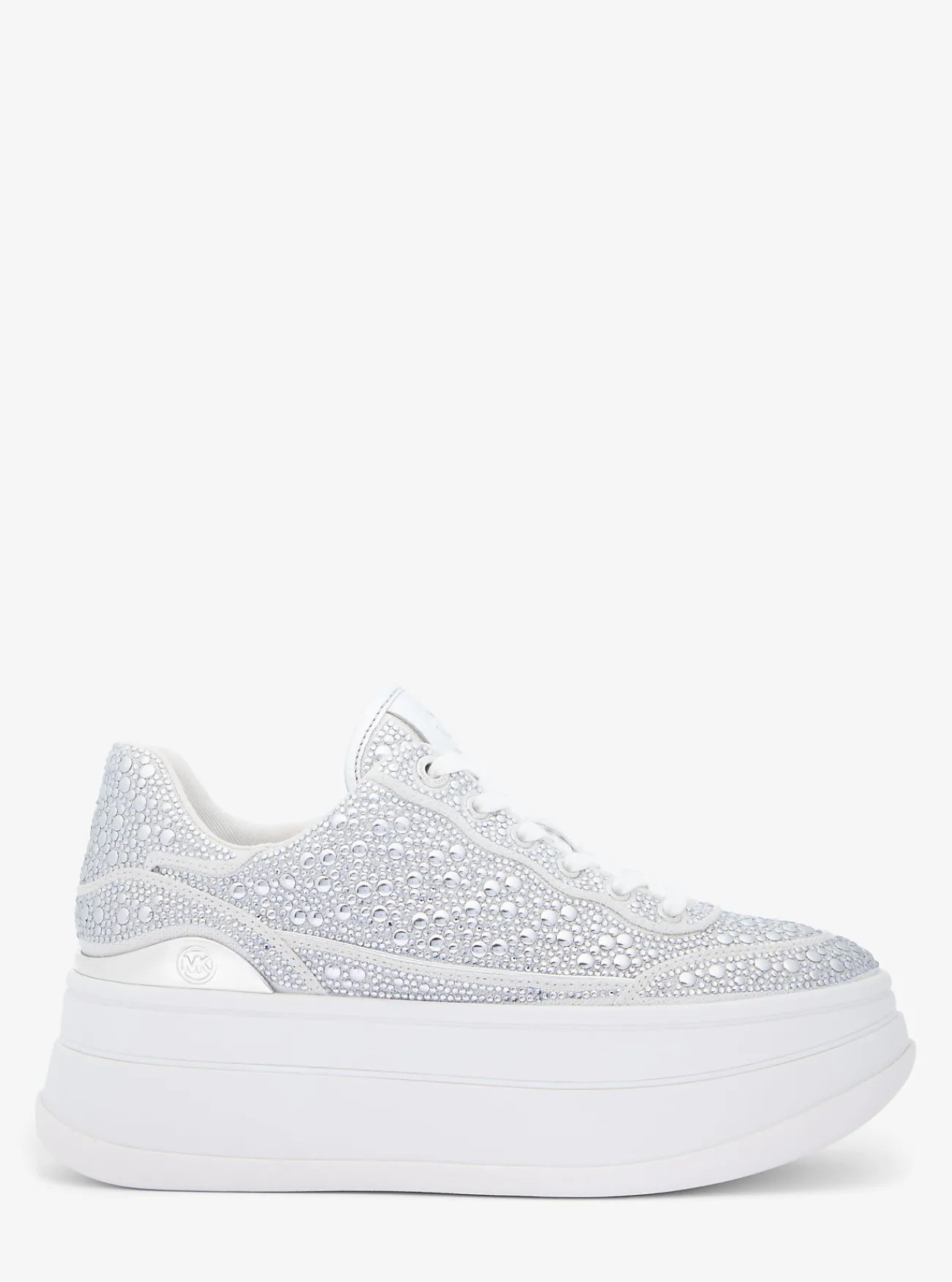 Michael Kors Sneaker Hayes van linnenmix met studs en plateauzool LICHTELEISTEEN Clearance