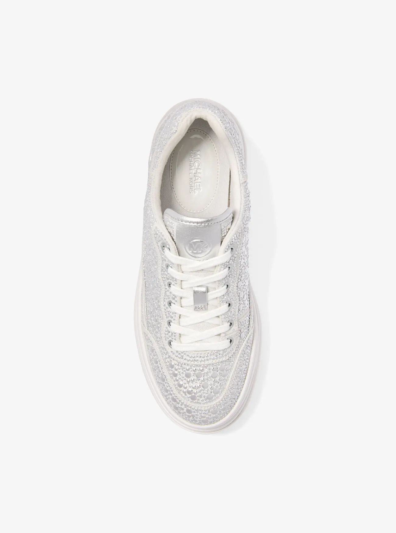 Michael Kors Sneaker Hayes van linnenmix met studs en plateauzool LICHTELEISTEEN Clearance