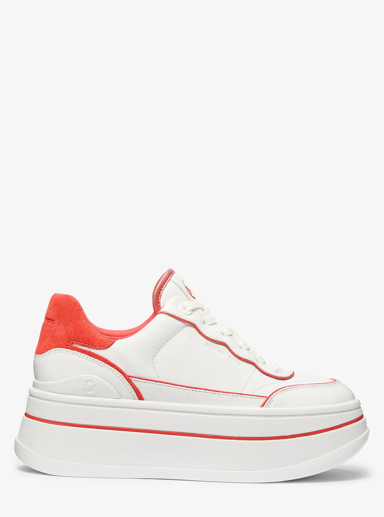Michael Kors Sneaker Hayes van tweekleurig leer met plateauzool GEBRANDSIENNA Sale