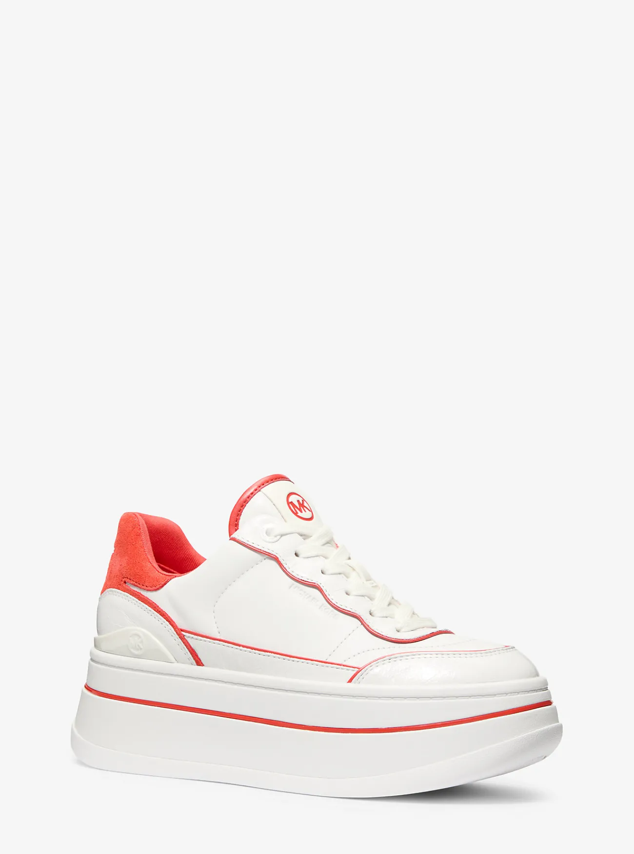 Michael Kors Sneaker Hayes van tweekleurig leer met plateauzool GEBRANDSIENNA Sale