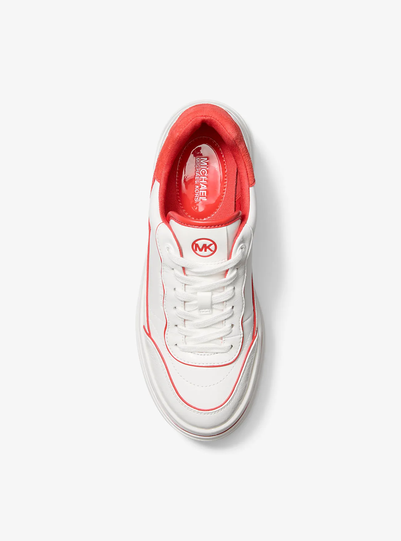 Michael Kors Sneaker Hayes van tweekleurig leer met plateauzool GEBRANDSIENNA Sale