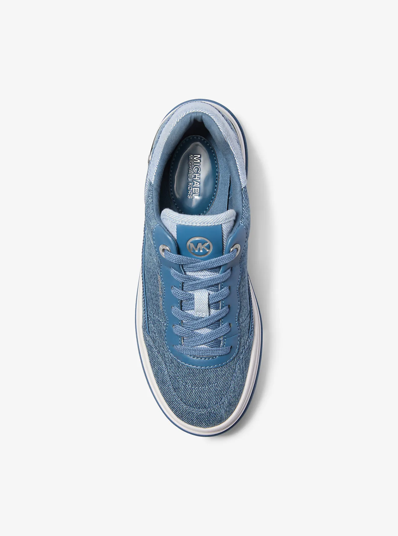 Michael Kors Sneaker Hayes van tweekleurig denim met plateauzool UNIONMETWASSING Hot