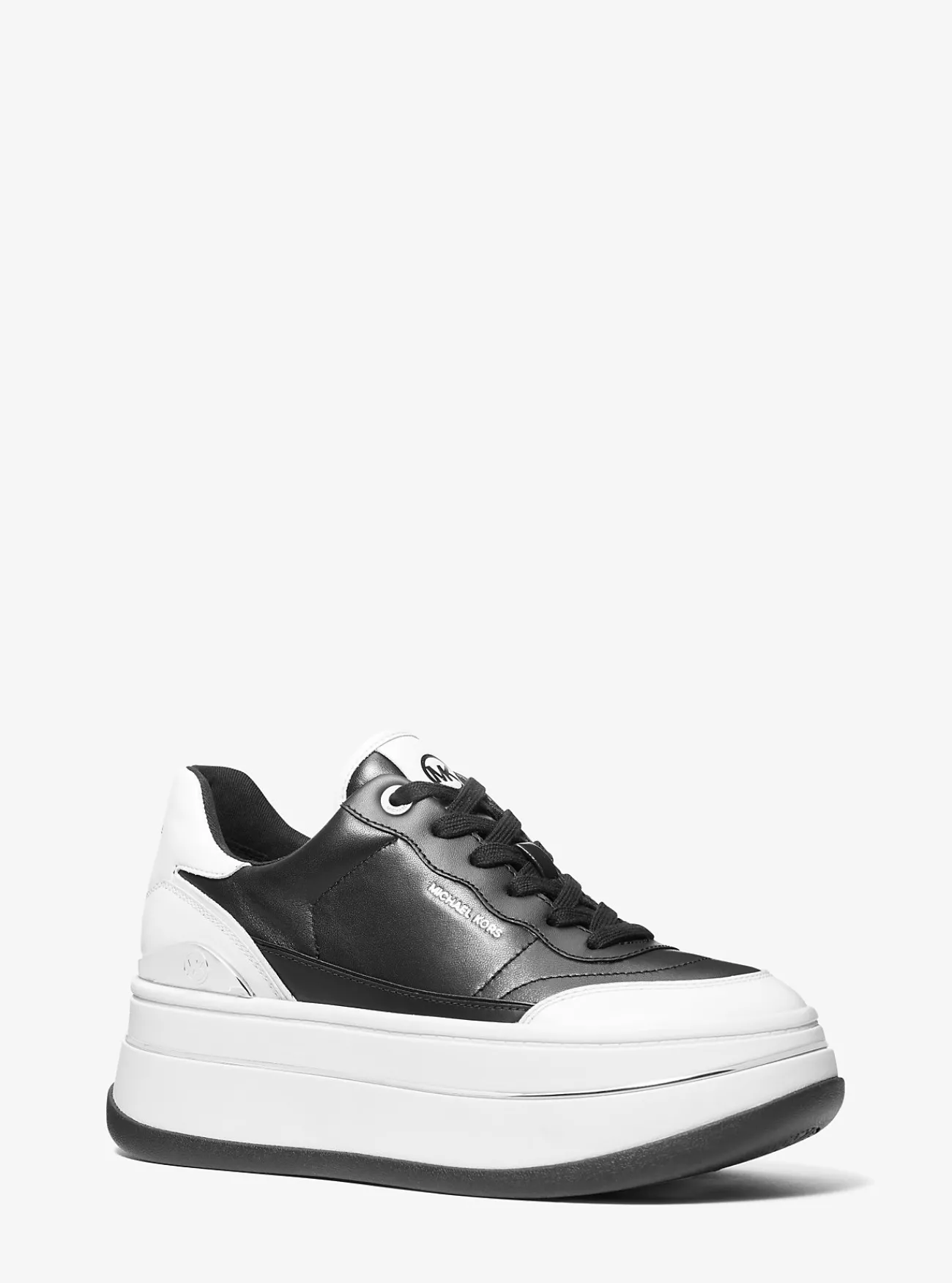 Michael Kors Sneaker Hayes van tweekleurig leer met plateauzool Sale