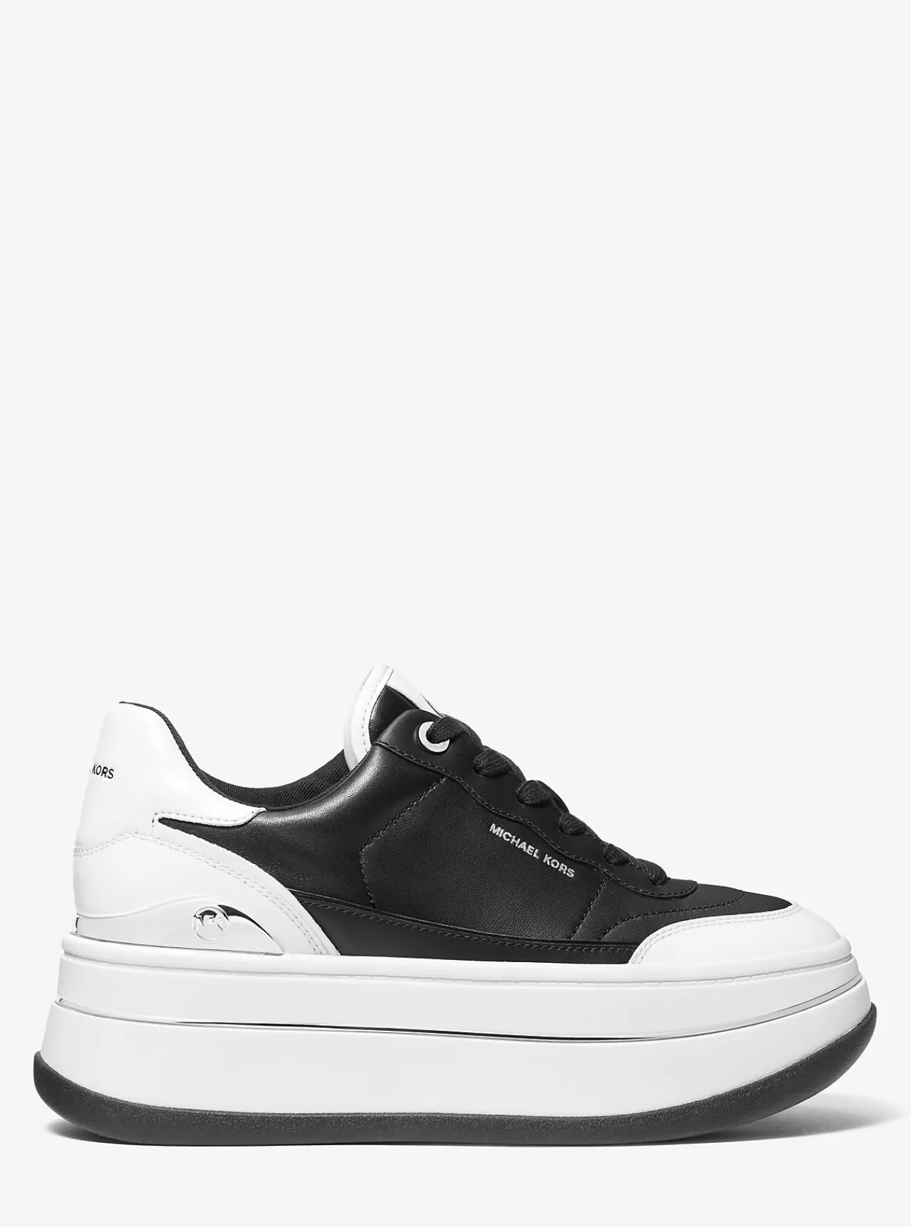 Michael Kors Sneaker Hayes van tweekleurig leer met plateauzool Sale