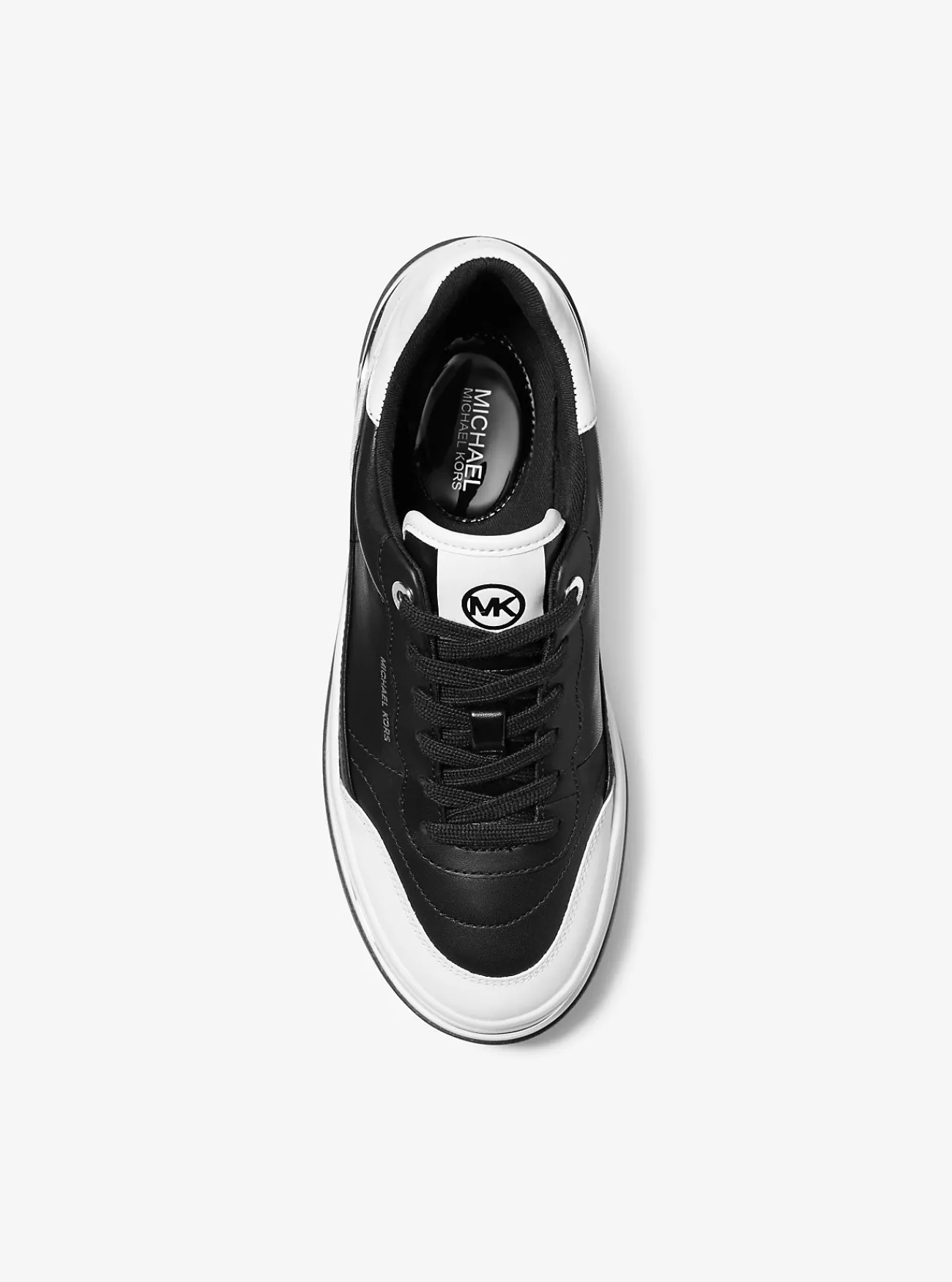Michael Kors Sneaker Hayes van tweekleurig leer met plateauzool Sale