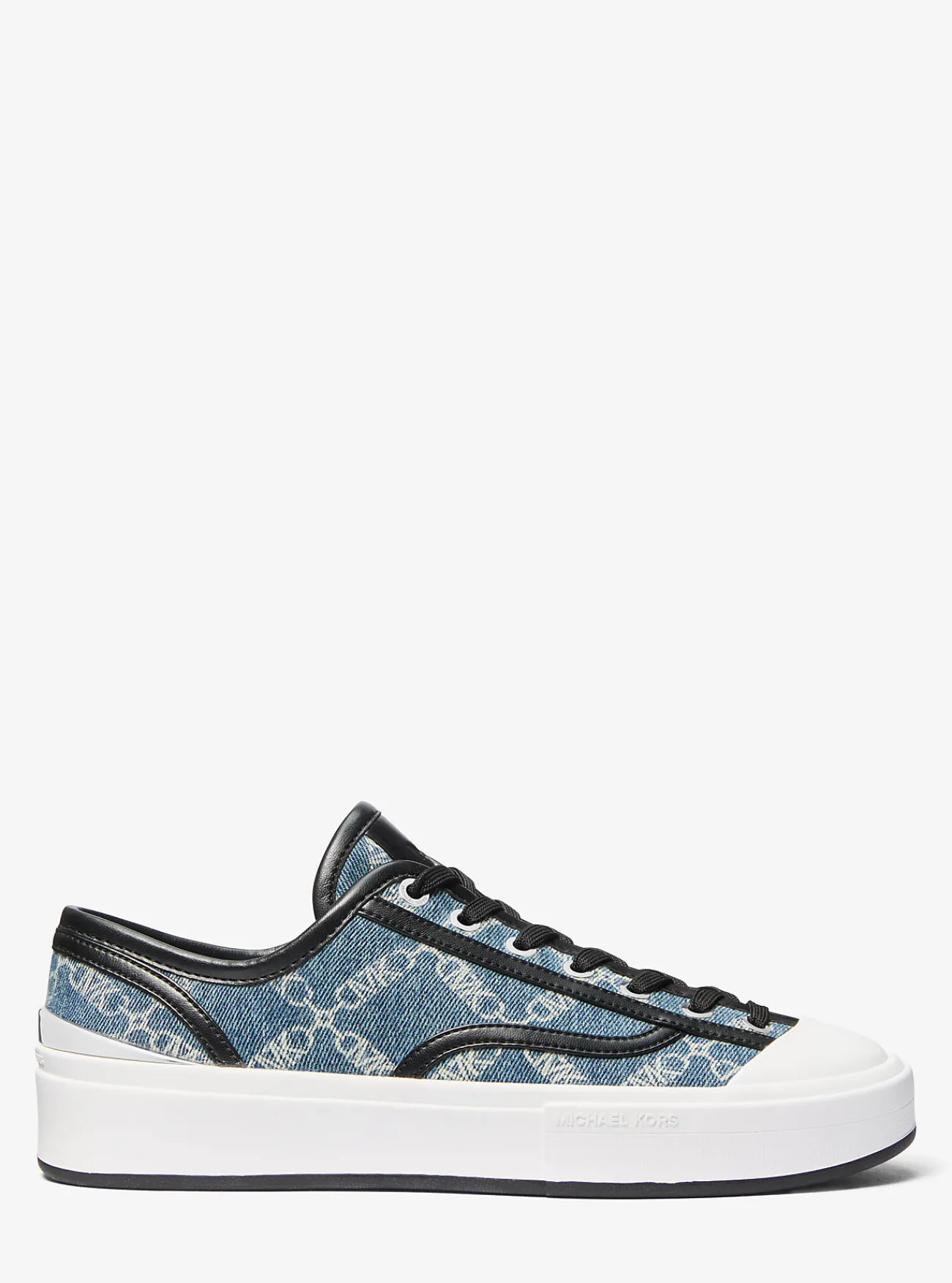 Michael Kors Sneaker Jude van denim jacquard met ruitvormige Empire-print UNIONMETWASSING Sale