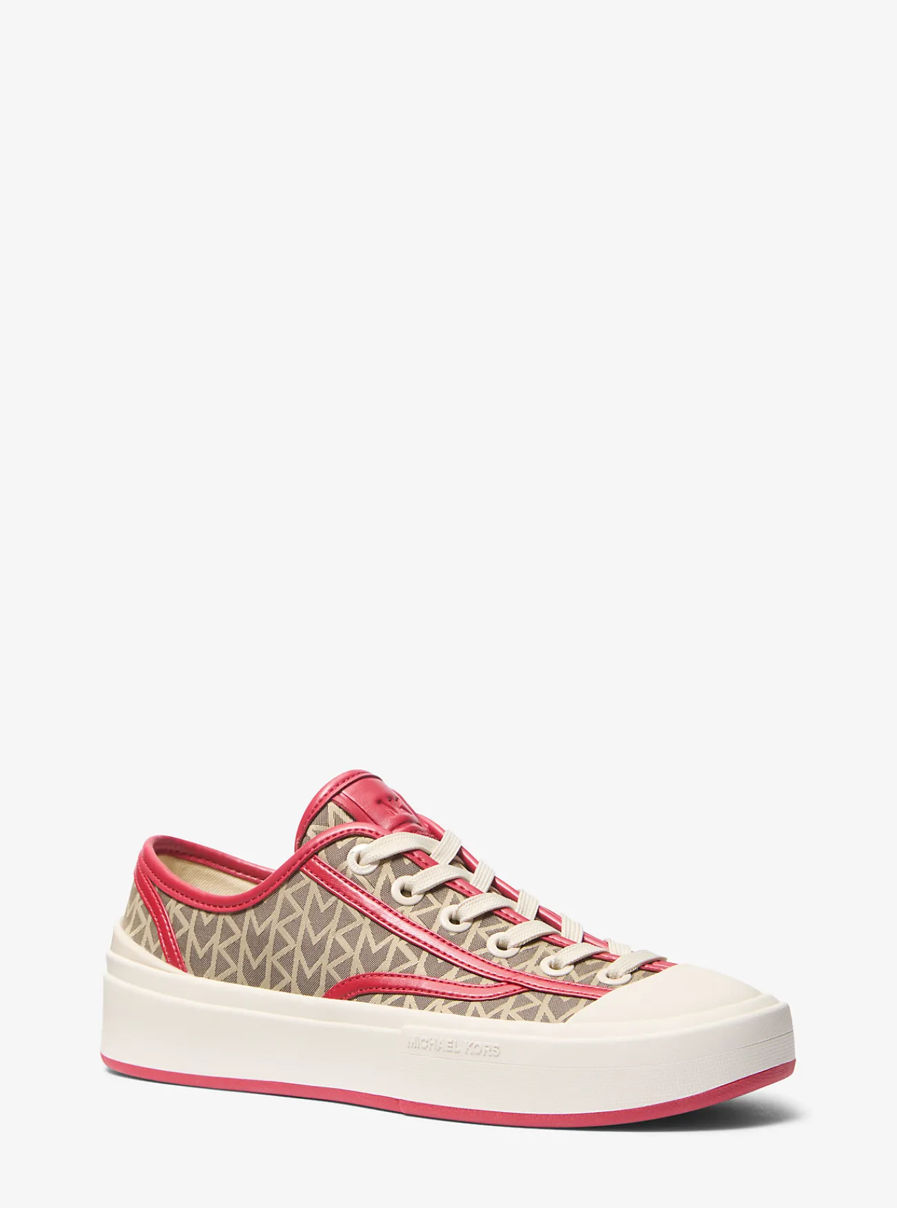 Michael Kors Sneaker Jude van MK2000-jacquard met logo KARMOZIJNROODMULTI Best