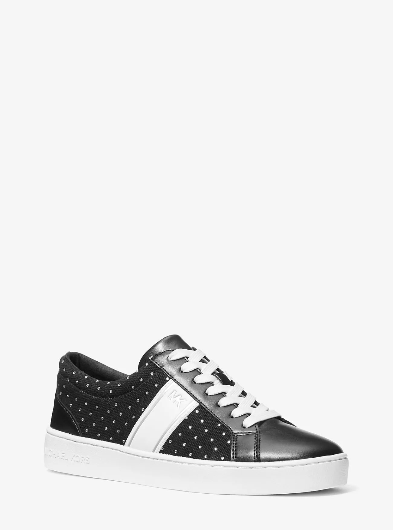 Michael Kors Sneaker Juno van canvas versierd met kristallen ZWART New