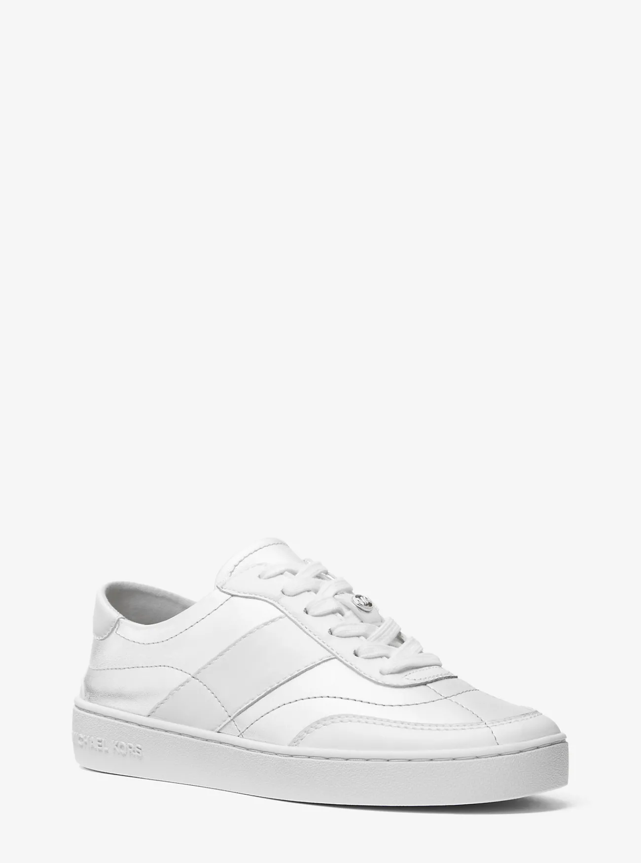 Michael Kors Sneaker Kaycee van metallic leer ZILVER New