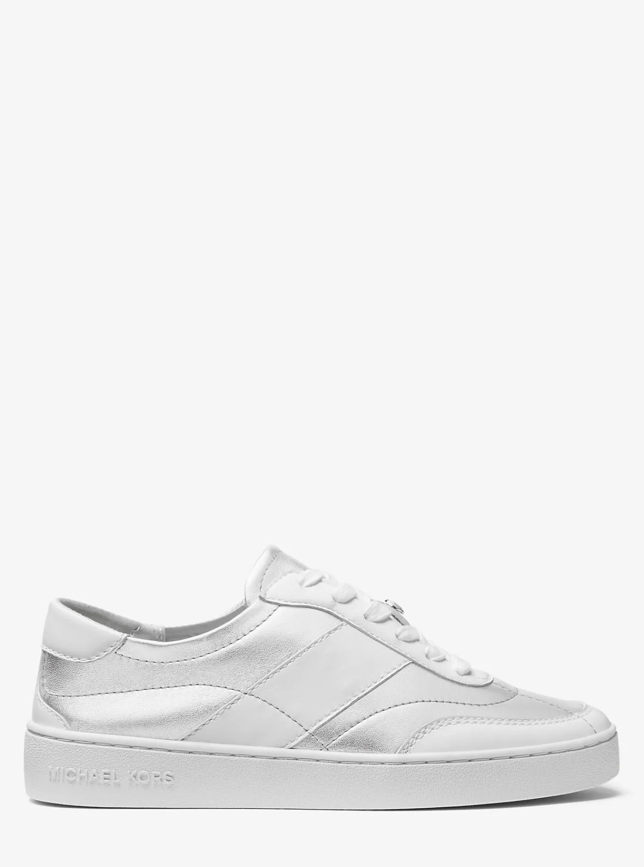Michael Kors Sneaker Kaycee van metallic leer ZILVER New