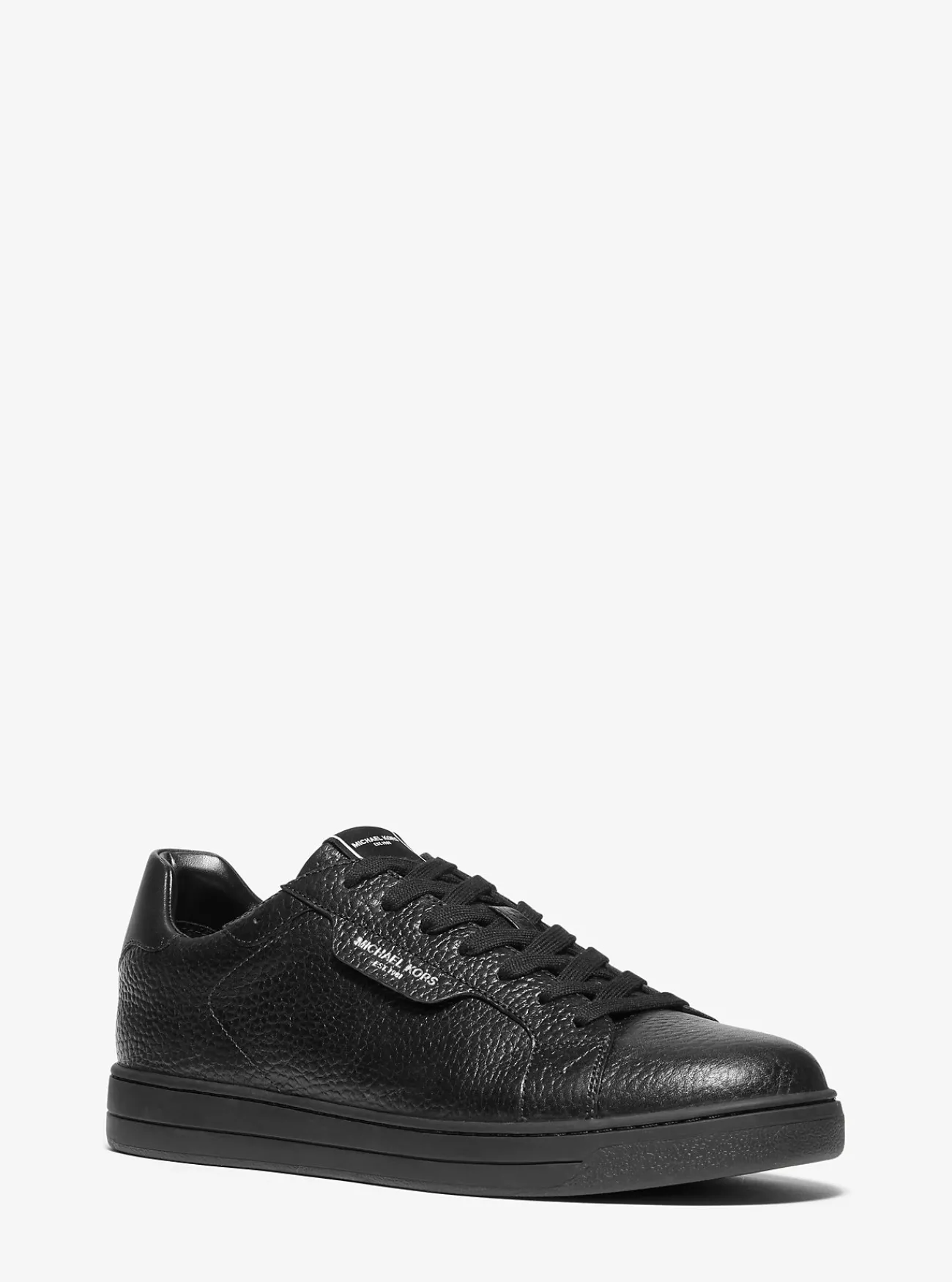 Michael Kors Sneaker Keating van getrommeld leer ZWART Clearance