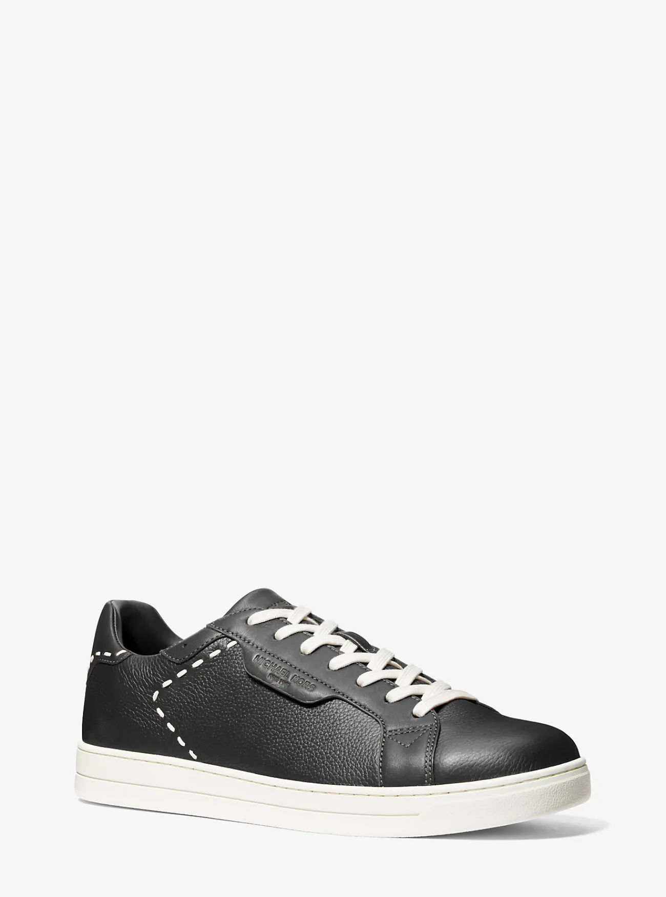Michael Kors Sneaker Keating van handgestikt leer ZWART Sale