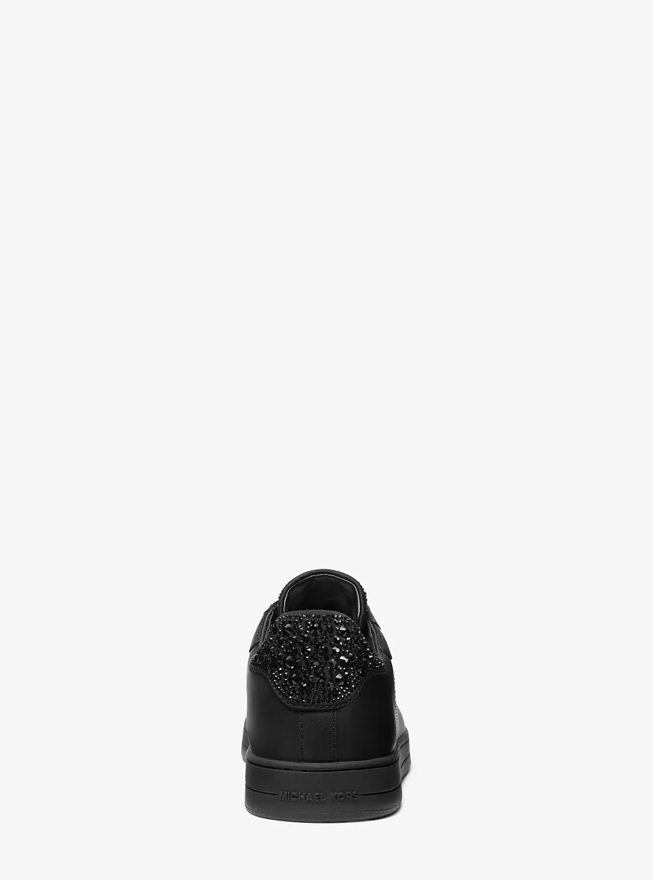 Michael Kors Sneaker Keating van leer met versiering ZWART Online