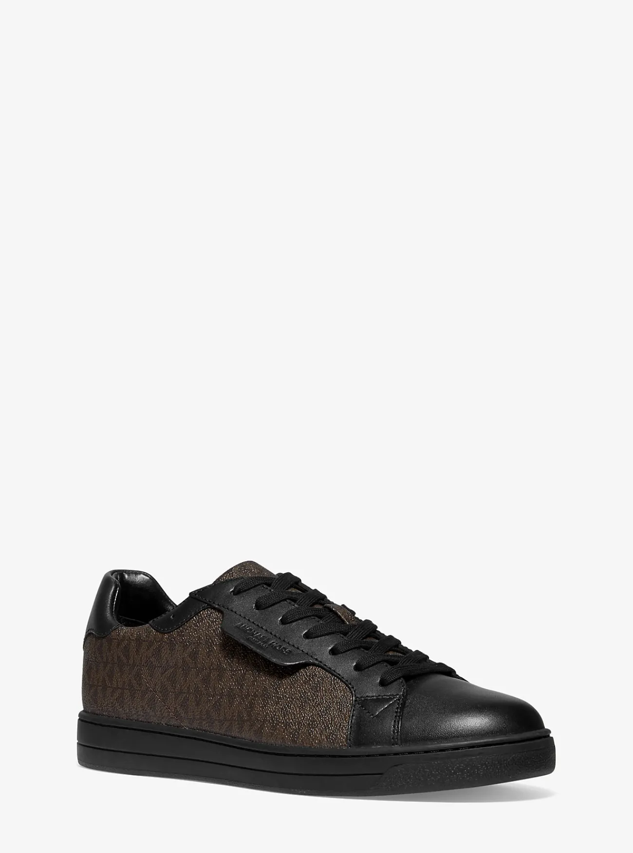 Michael Kors Sneaker Keating van leer met logo Outlet
