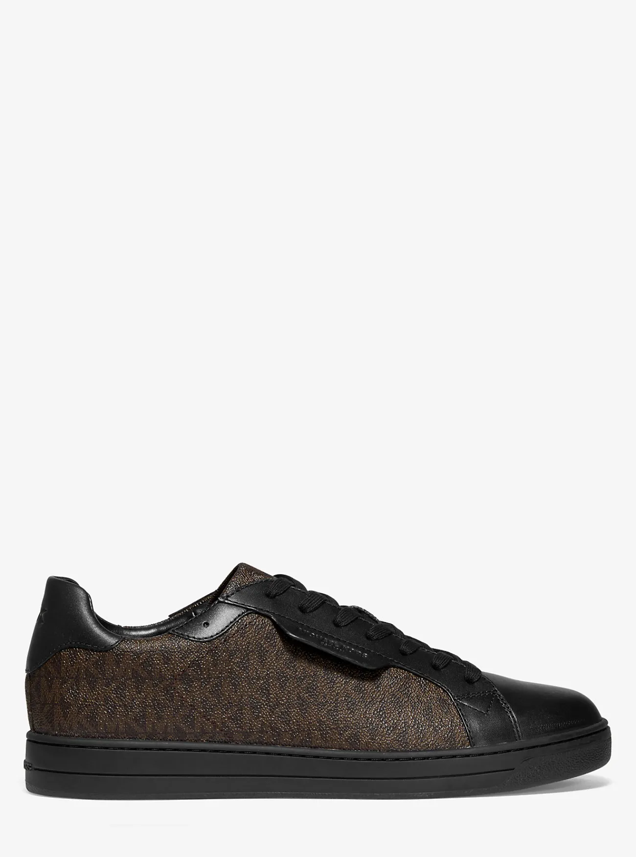 Michael Kors Sneaker Keating van leer met logo Outlet