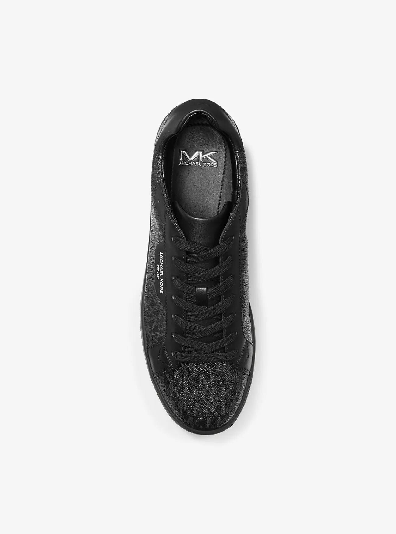 Michael Kors Sneaker Keating van leer met logo ZWART Outlet