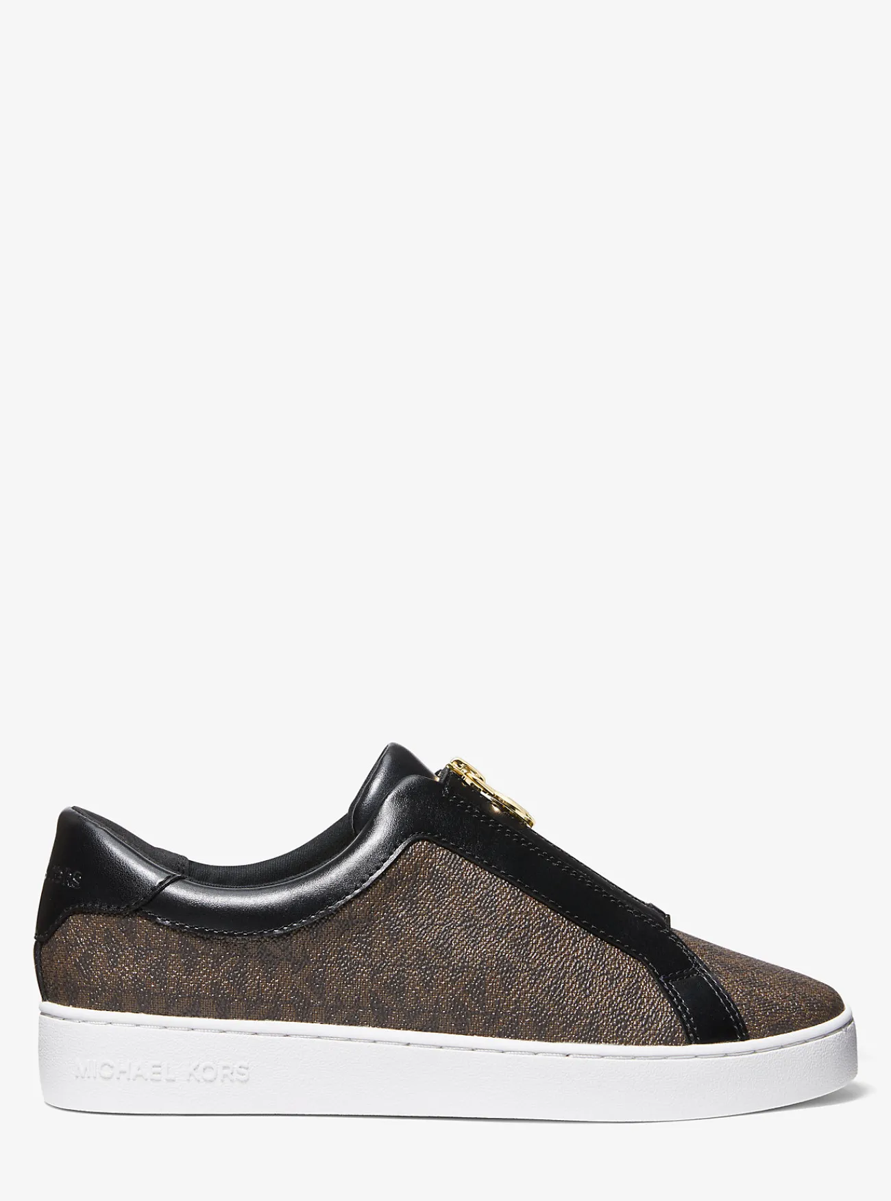 Michael Kors Sneaker Keaton met kenmerkend logo en rits BRUIN New